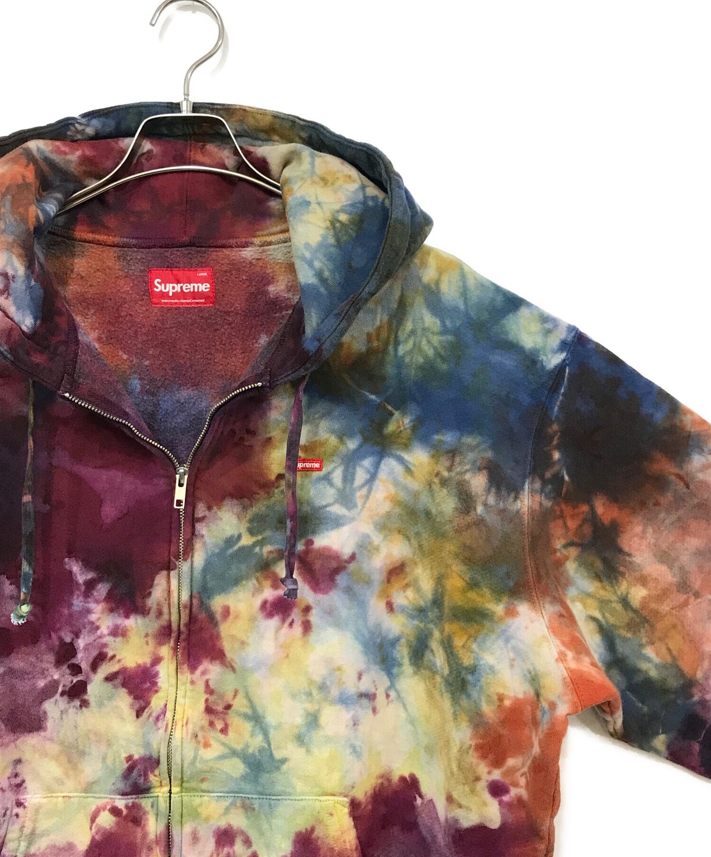 [Pre-owned] SUPREME Overdyed Small Box Zip Up Hooded Sweatshirt