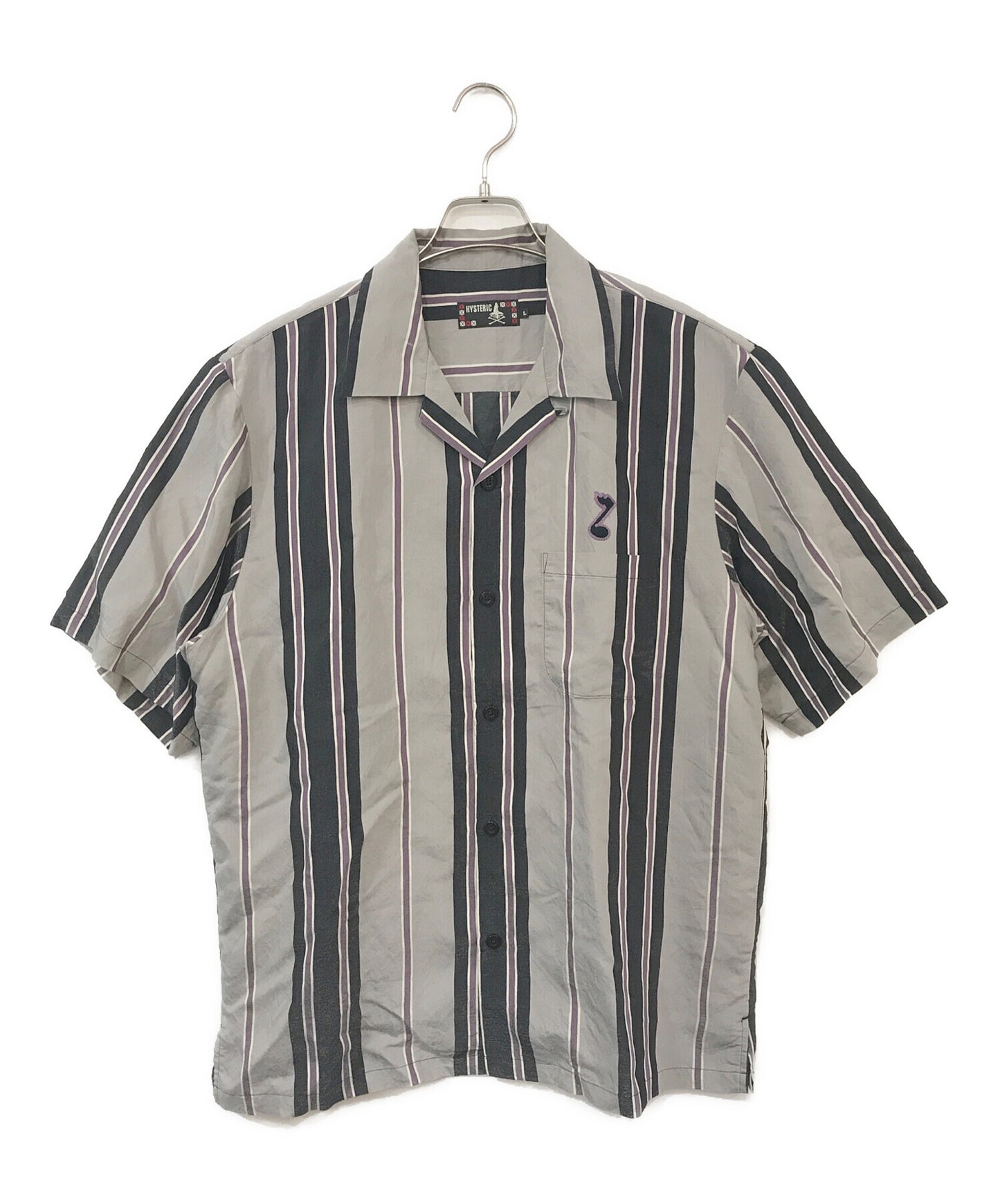 [Pre-owned] Hysteric Glamour RIPPIN'ON YOU embroidered open collar shirt