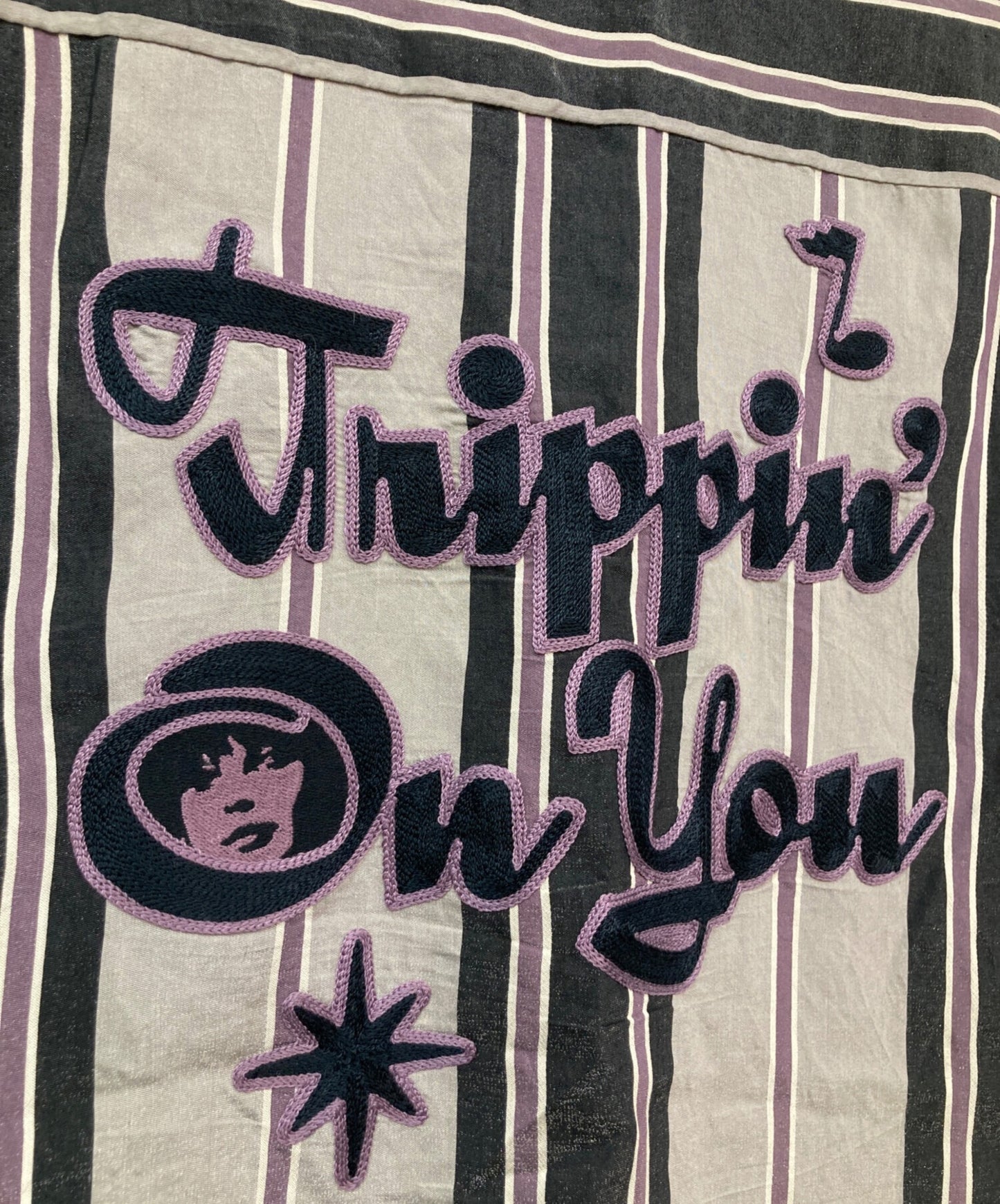 [Pre-owned] Hysteric Glamour RIPPIN'ON YOU embroidered open collar shirt