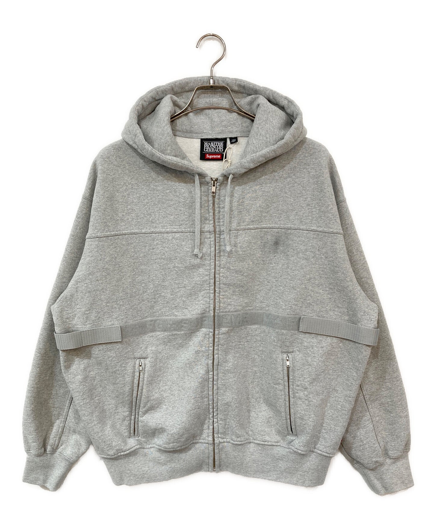 [Pre-owned] SUPREME Zip Up Hooded Sweatshirt "Heather Grey"