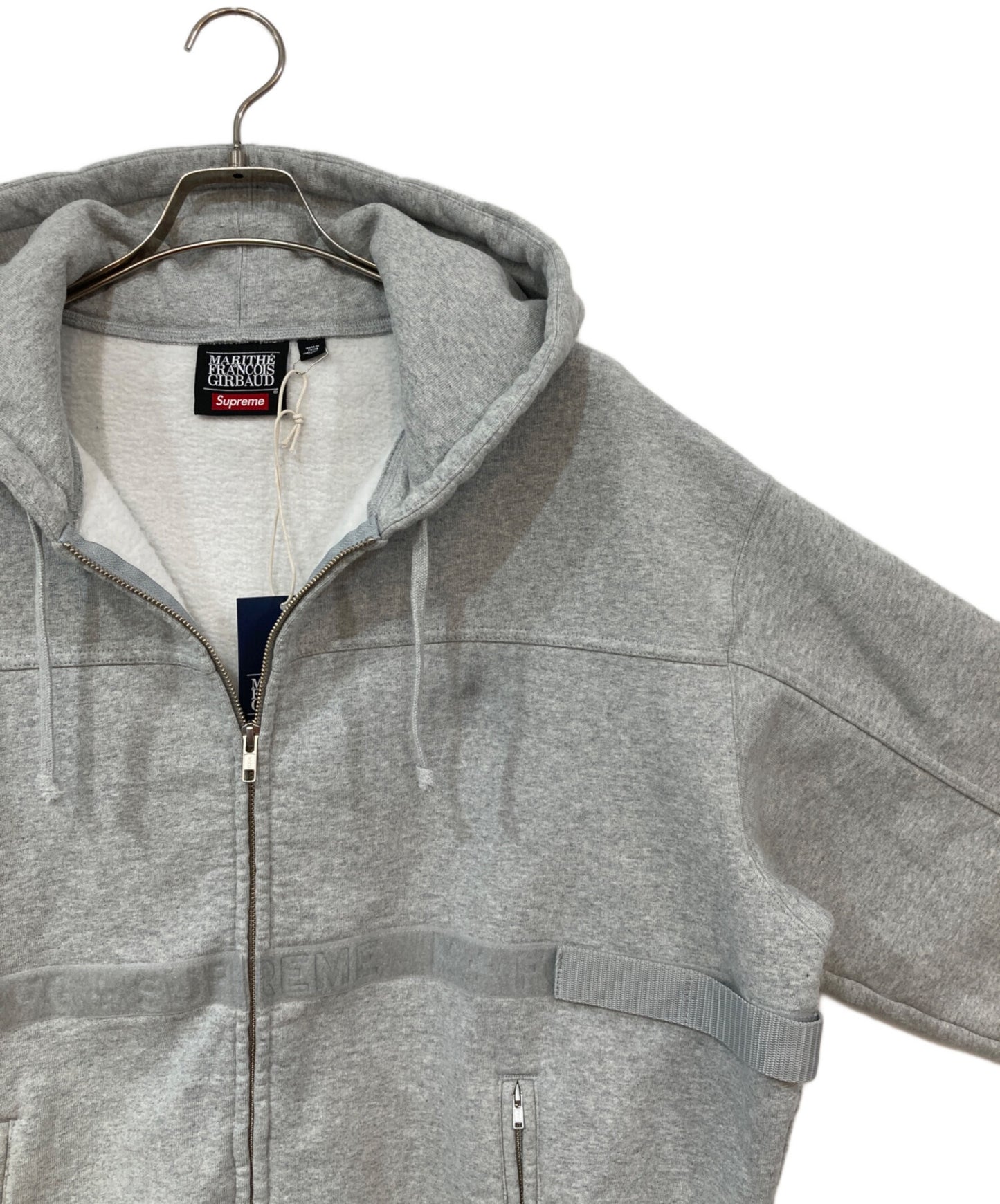 [Pre-owned] SUPREME Zip Up Hooded Sweatshirt "Heather Grey"