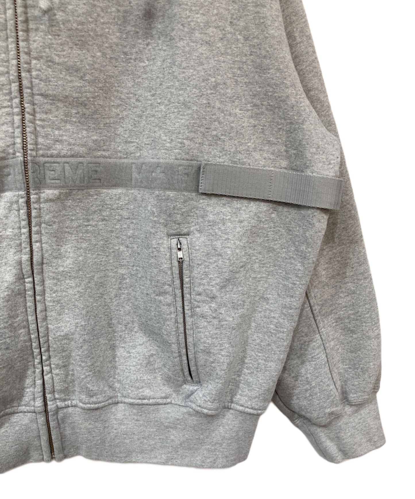 [Pre-owned] SUPREME Zip Up Hooded Sweatshirt "Heather Grey"
