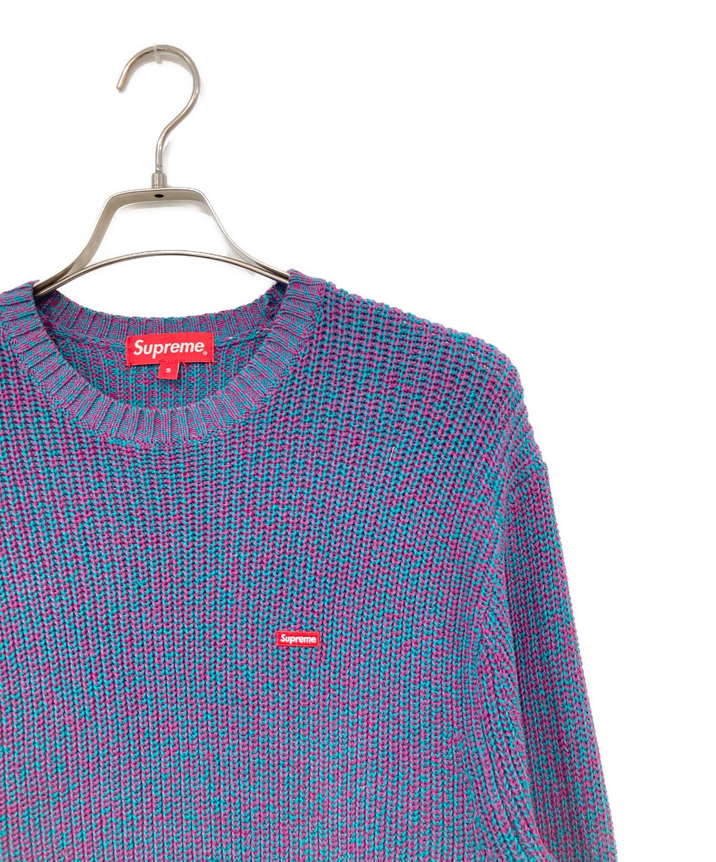 [Pre-owned] SUPREME Melange Rib Knit Sweater Small Box Logo