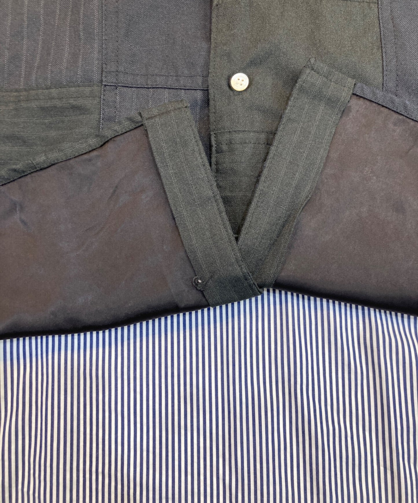 [Pre-owned] COMME des GARCONS HOMME Patchwork Switched Stripe Shirt HK-B016