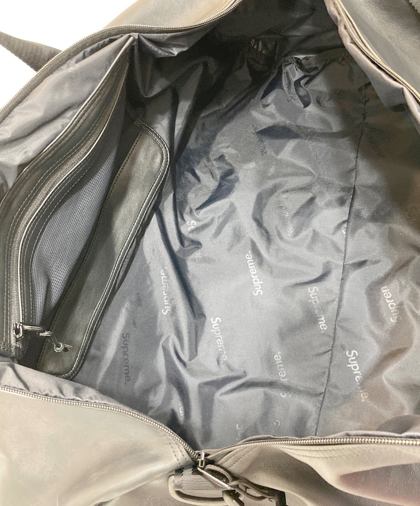 [Pre-owned] SUPREME Leather Large Duffle Bag