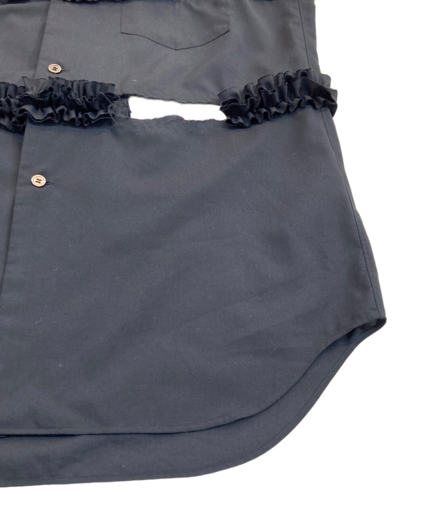 [Pre-owned] BLACK COMME des GARCONS Ruffle Trim Shirt 1O-B012