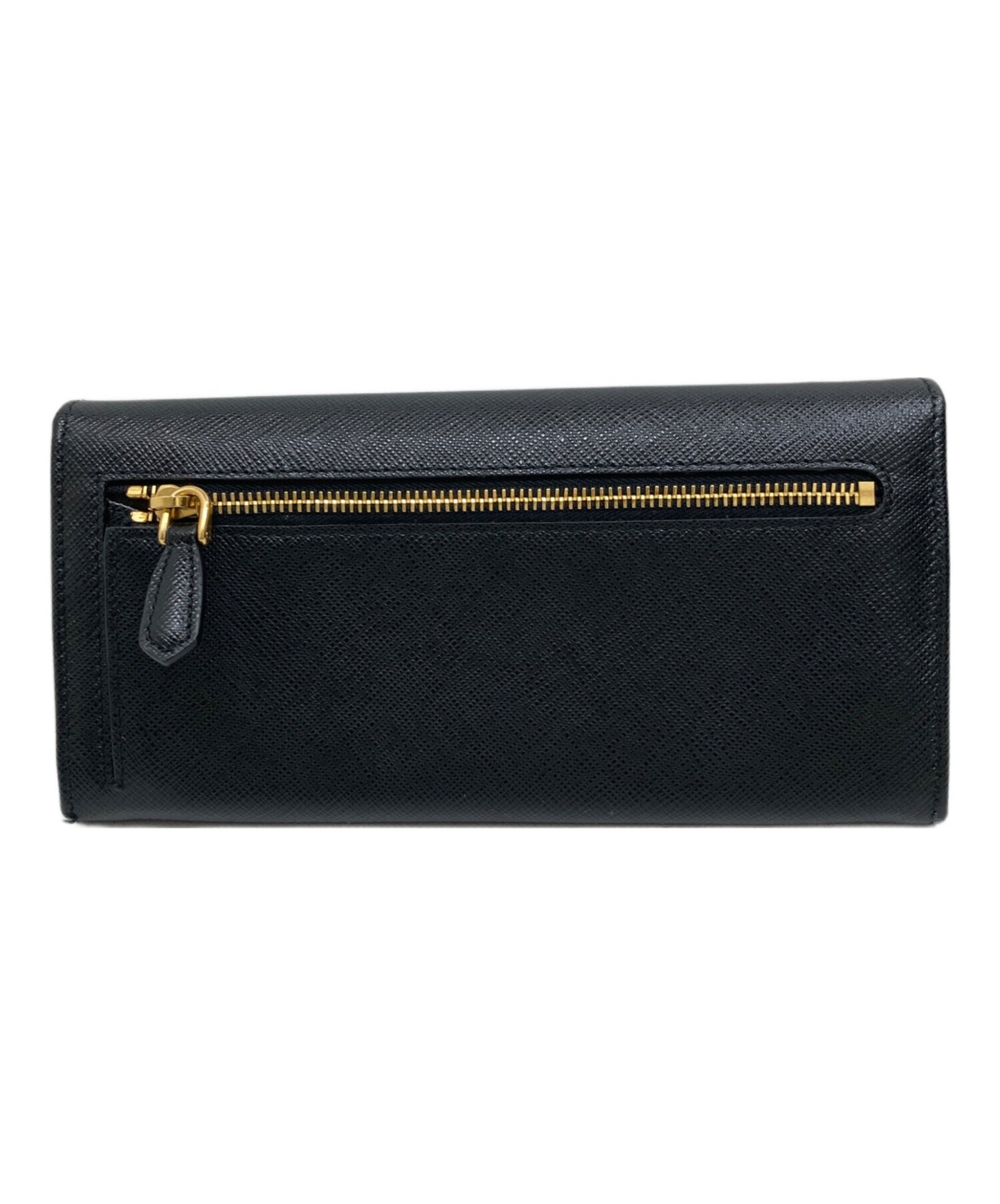 [Pre-owned] PRADA Saffiano leather long wallet 1MH132