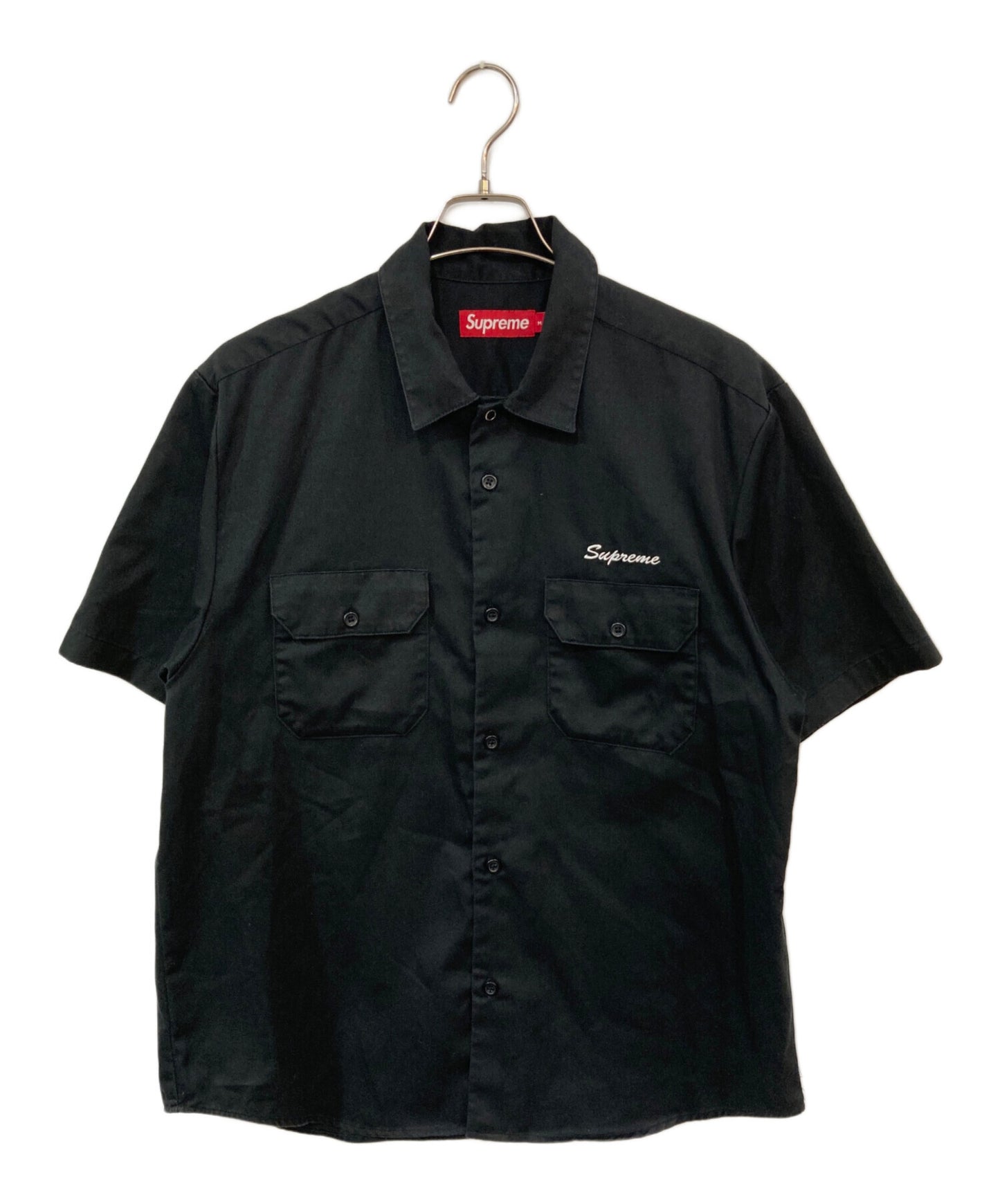 [Pre-owned] SUPREME rhinestone pin up s/s work shirt