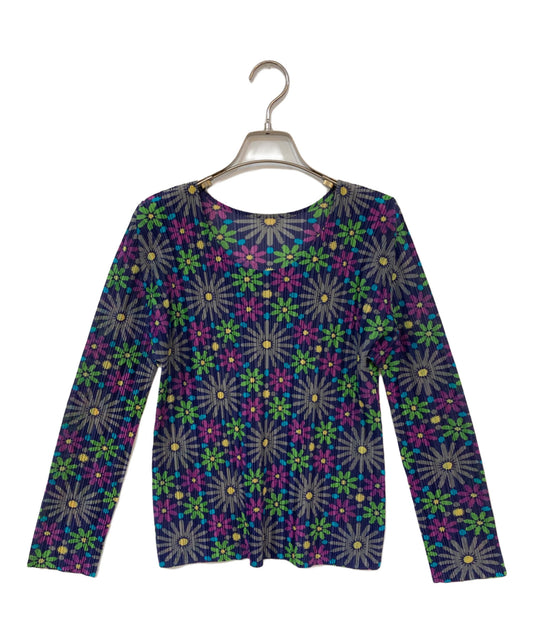 [Pre-owned] PLEATS PLEASE Floral-print pleated cut and sewn PP13-FK392