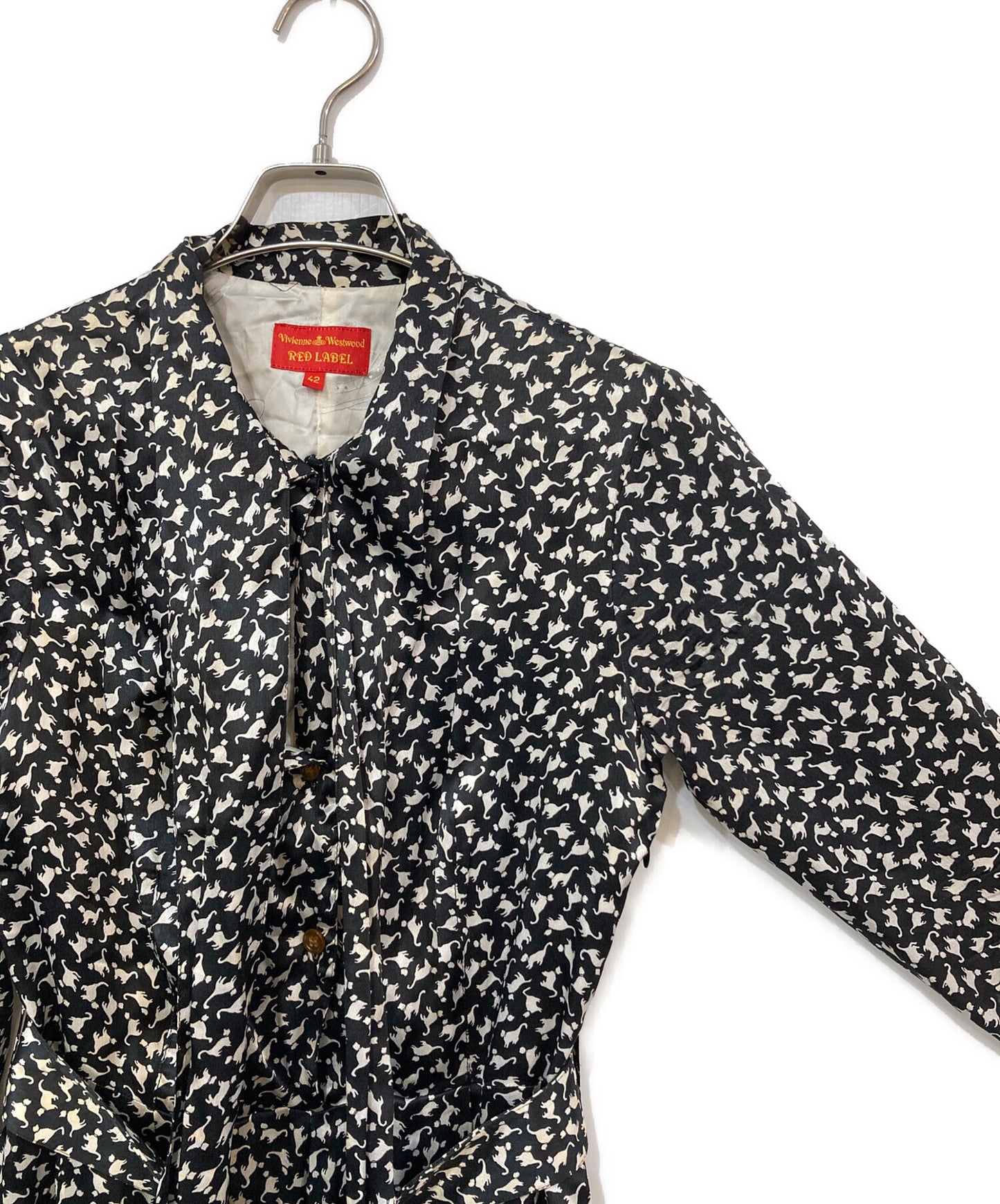 [Pre-owned] Vivienne Westwood RED LABEL Cat print shirt dress
