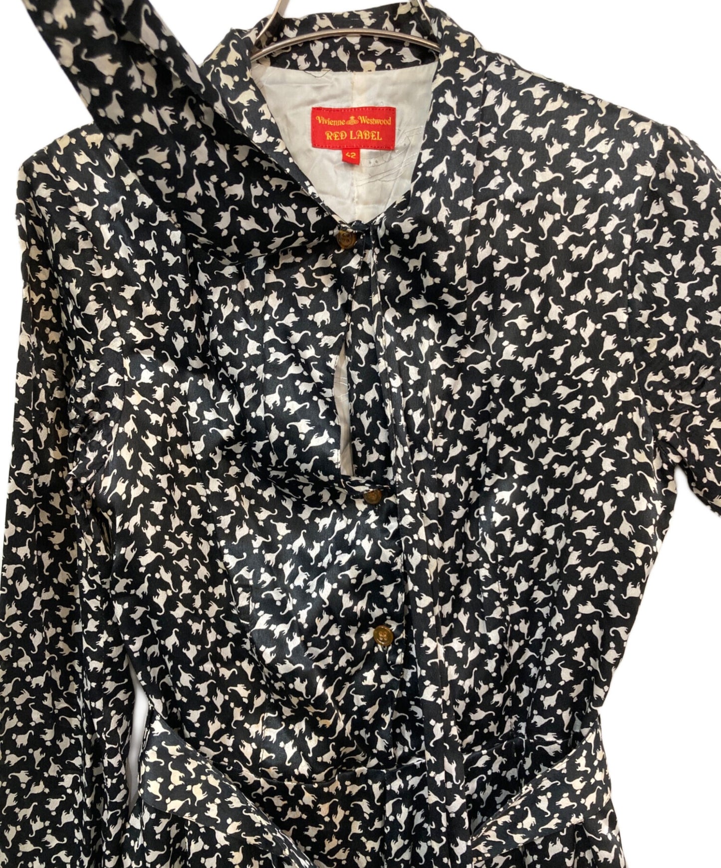 [Pre-owned] Vivienne Westwood RED LABEL Cat print shirt dress