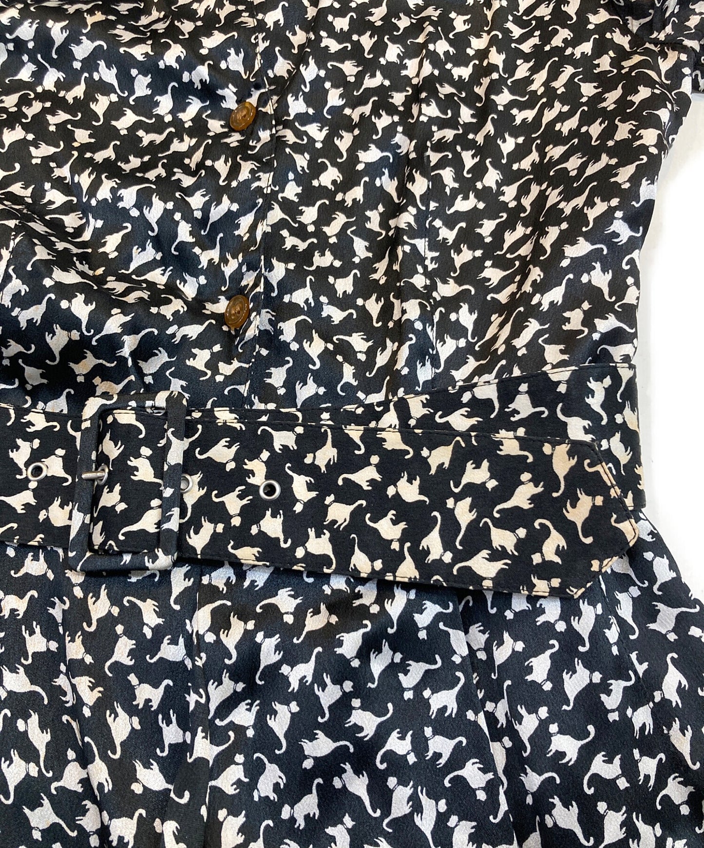 [Pre-owned] Vivienne Westwood RED LABEL Cat print shirt dress