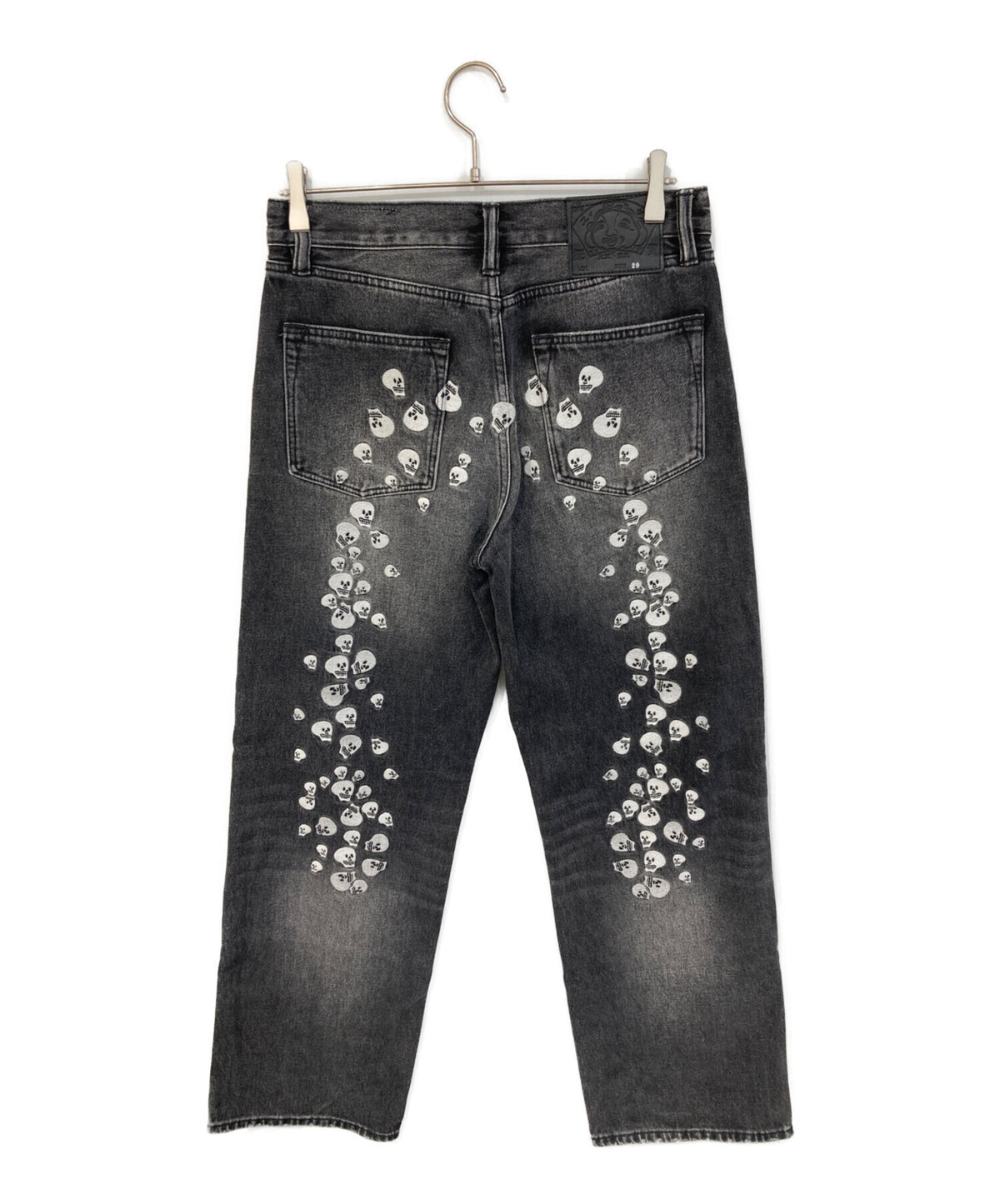 [Pre-owned] EVISU Skull Embroidery Daicock Baggy Jeans 2EAMAM4JE1142BGDN