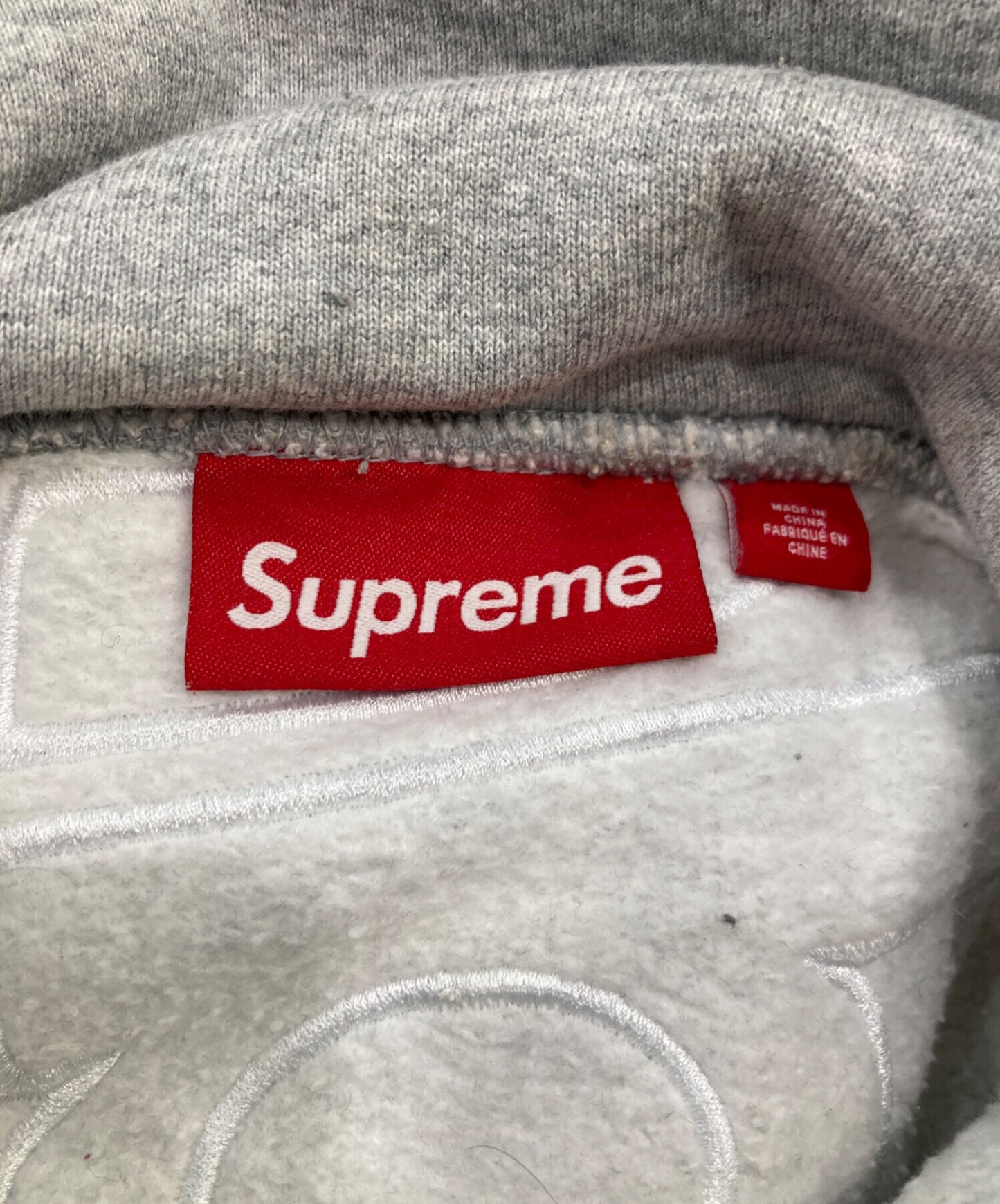 [Pre-owned] SUPREME Satin Appliqué Hooded Sweatshirt