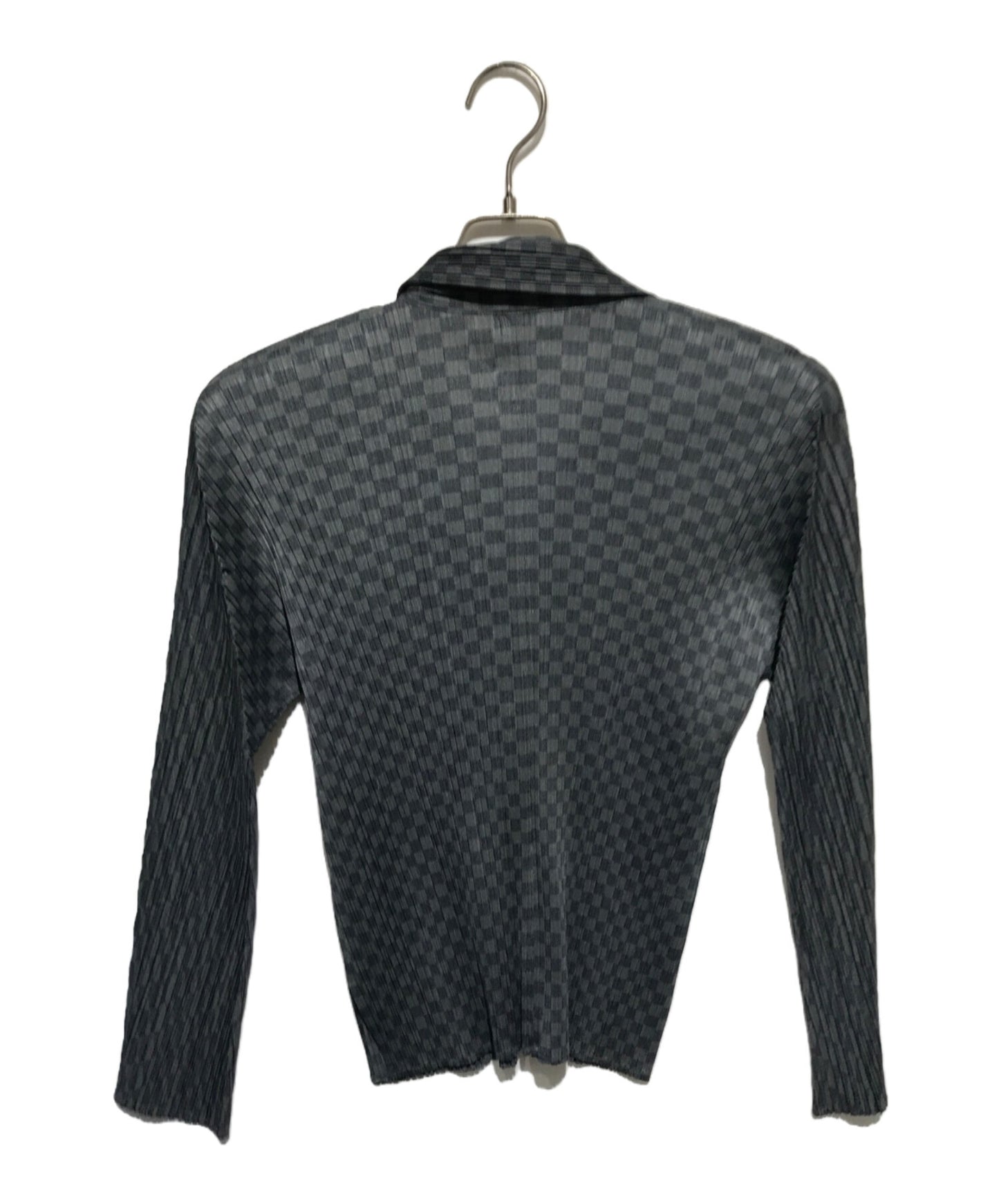 [Pre-owned] PLEATS PLEASE pleated check shirt PP31-JJ962