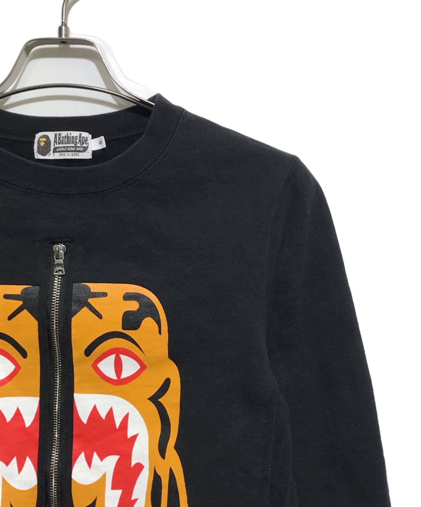 [Pre-owned] A BATHING APE Tiger Print Crewneck Sweatshirt 001SWK301006M