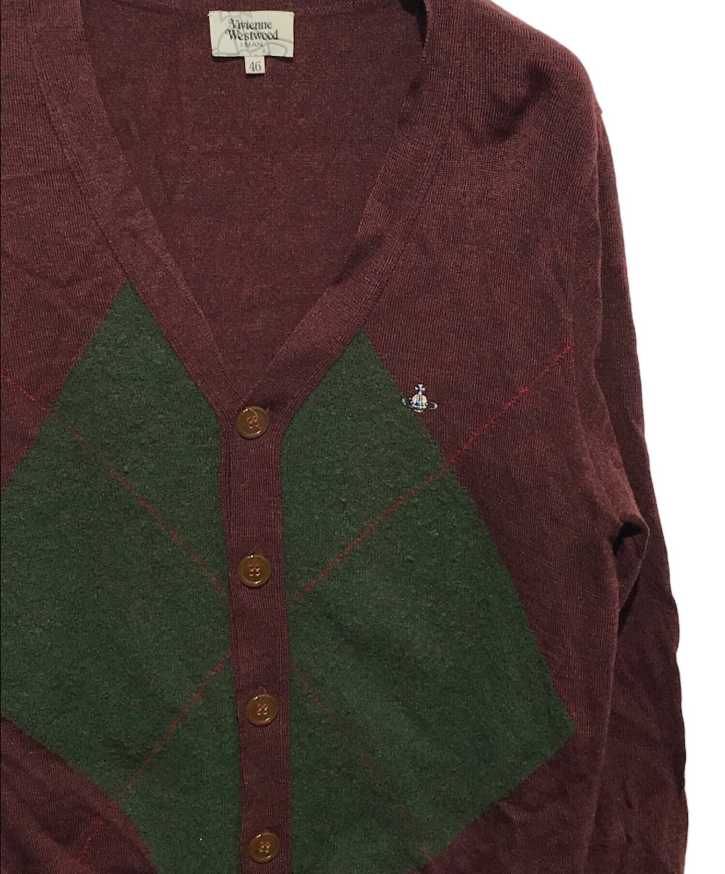 [Pre-owned] Vivienne Westwood man Argyle Switched Cardigan