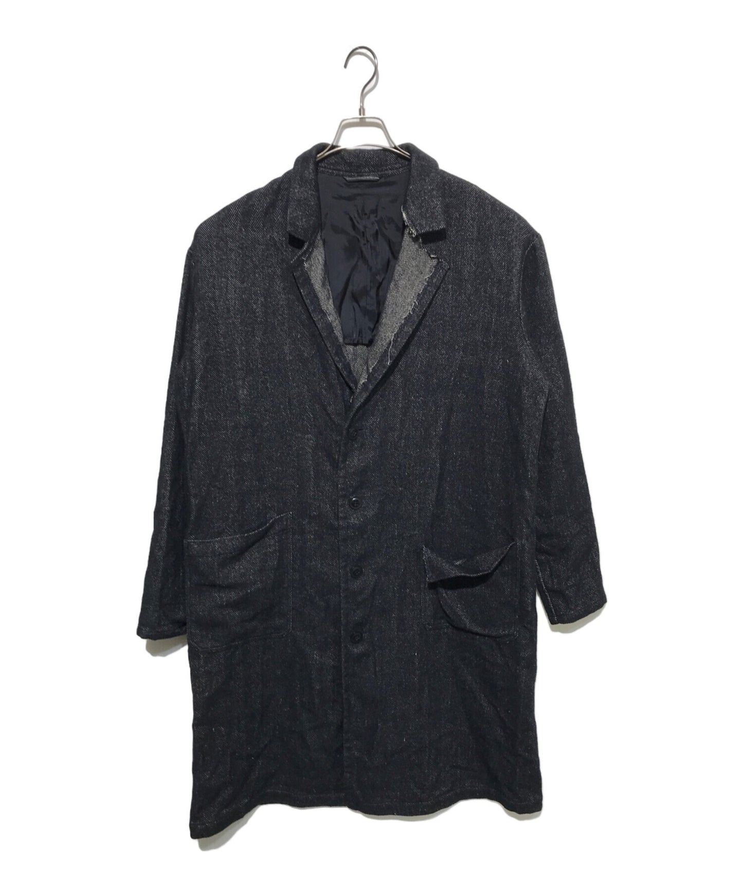 [Pre-owned] Y's NEPPY HERRINGBONE LEFT COLLAR SLIT JACKET YJ-J14-119
