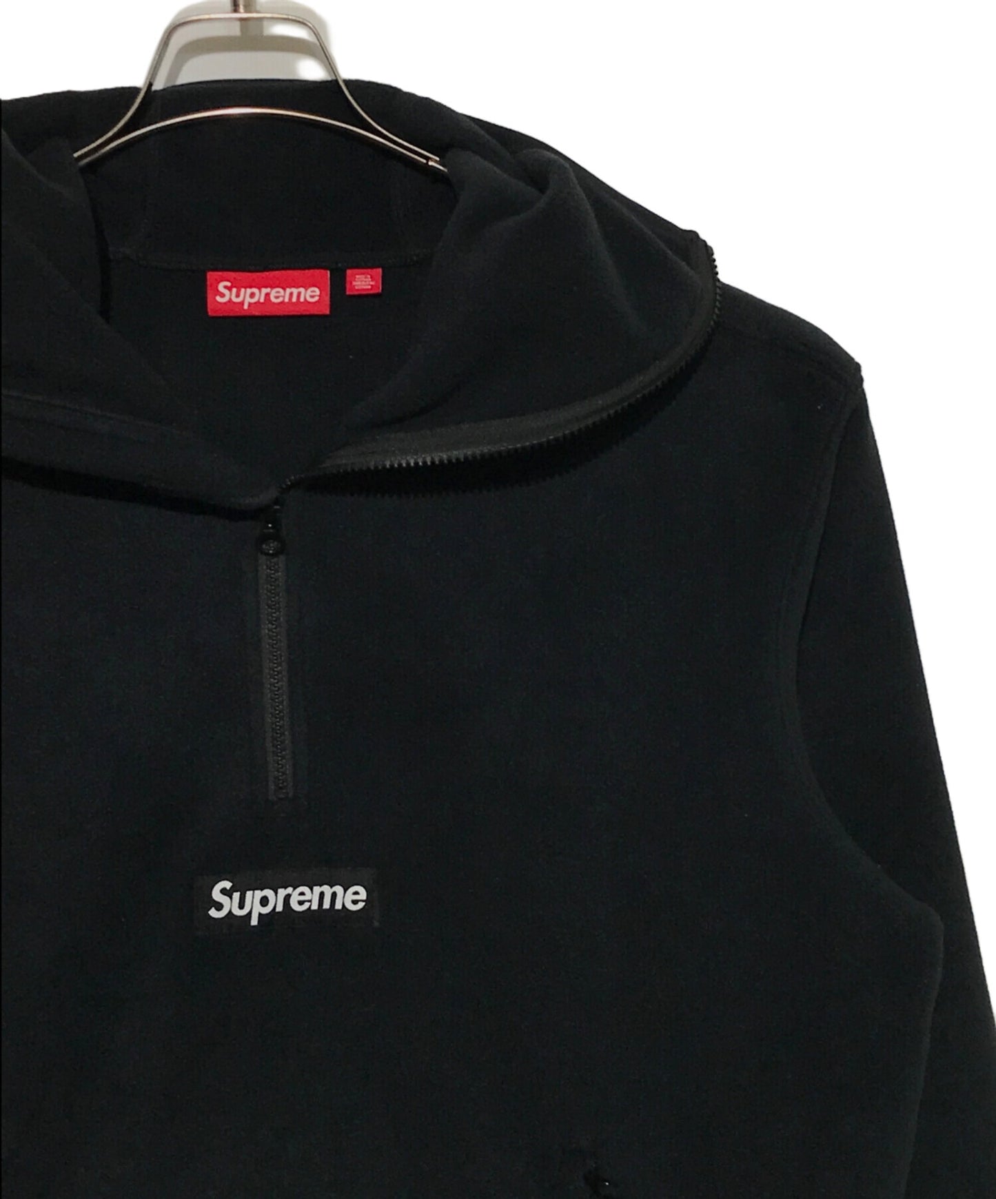 [Pre-owned] SUPREME Polartec Facemask Half Zip Hooded Sweatshirt