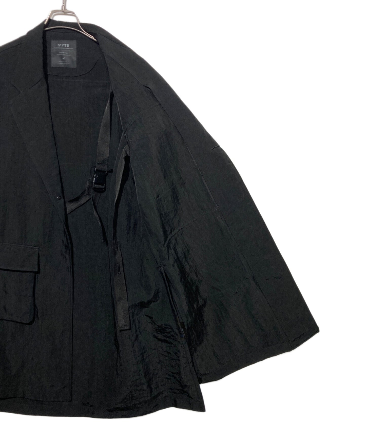 [Pre-owned] s'yte WASHED HIGH-DENSITY NYLON TWILL LONG JACKET WITH MULTIPLE POCKETS UU-J18-604