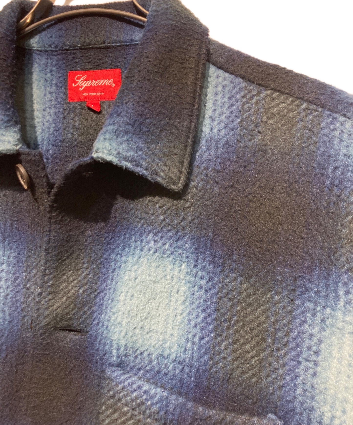 [Pre-owned] SUPREME Shadow Plaid Fleece Shirt