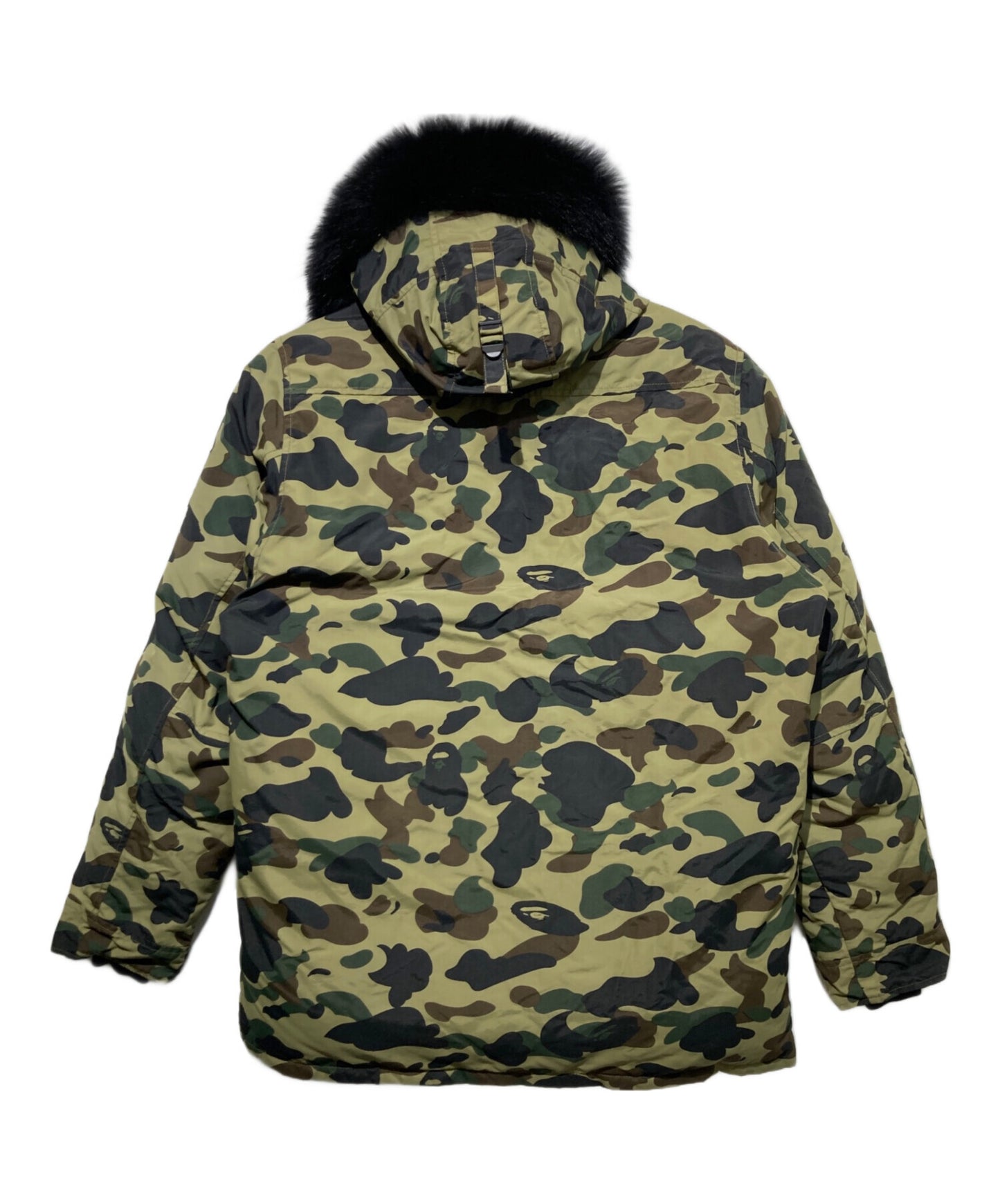 [Pre-owned] A BATHING APE 1ST CAMO FUR DOWN HOODIE JACKET N-3B 001hje801011x