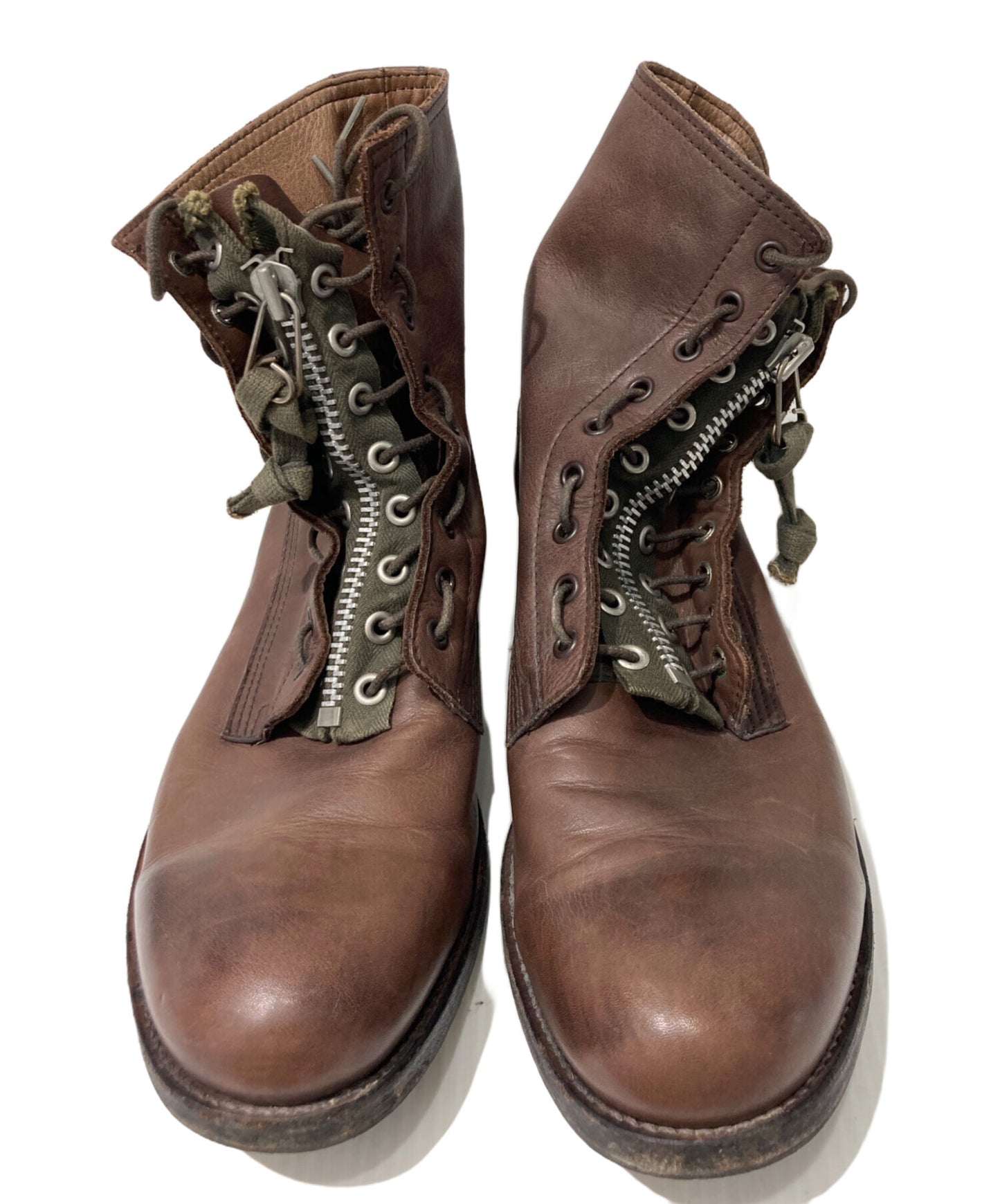 [Pre-owned] UNDERCOVERISM Military studded center zip boots G6F08