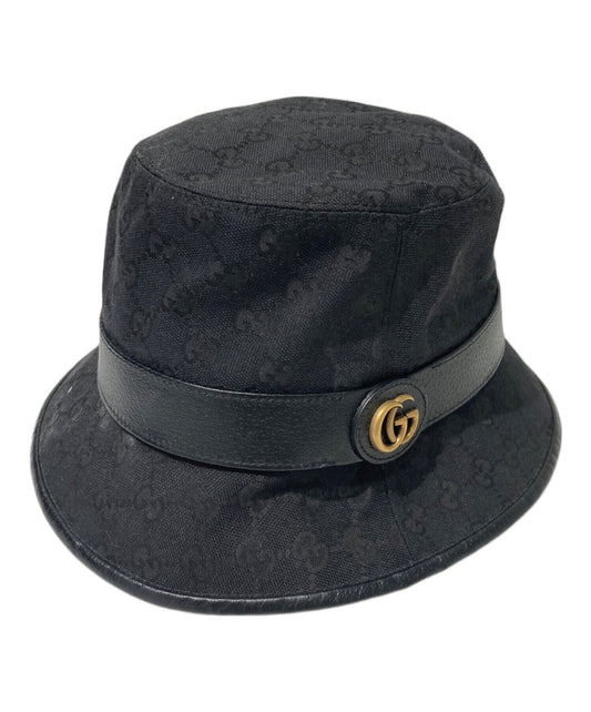 [Pre-owned] GUCCI GG Canvas Bucket Hat with Double G 576587