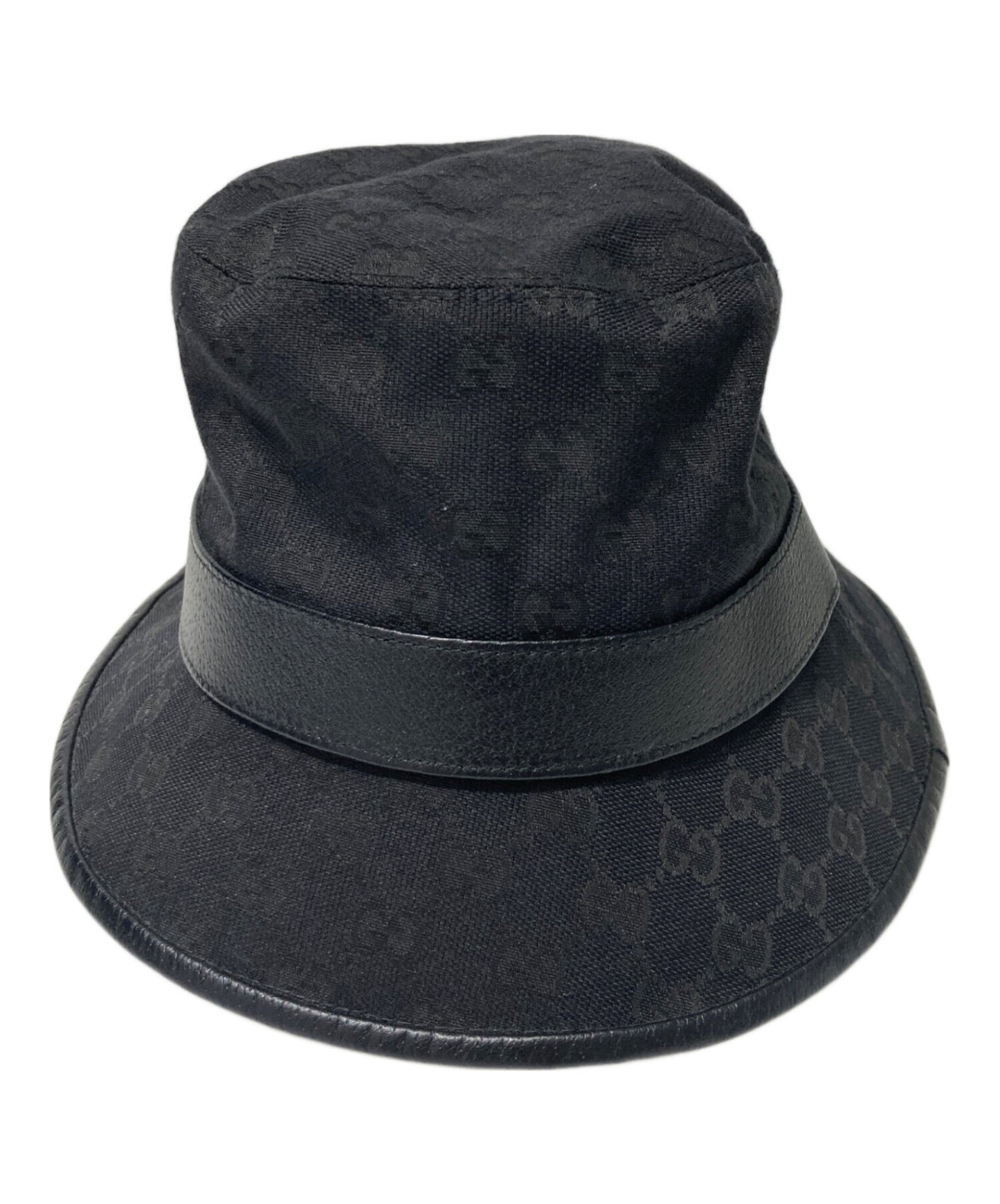 [Pre-owned] GUCCI GG Canvas Bucket Hat with Double G 576587