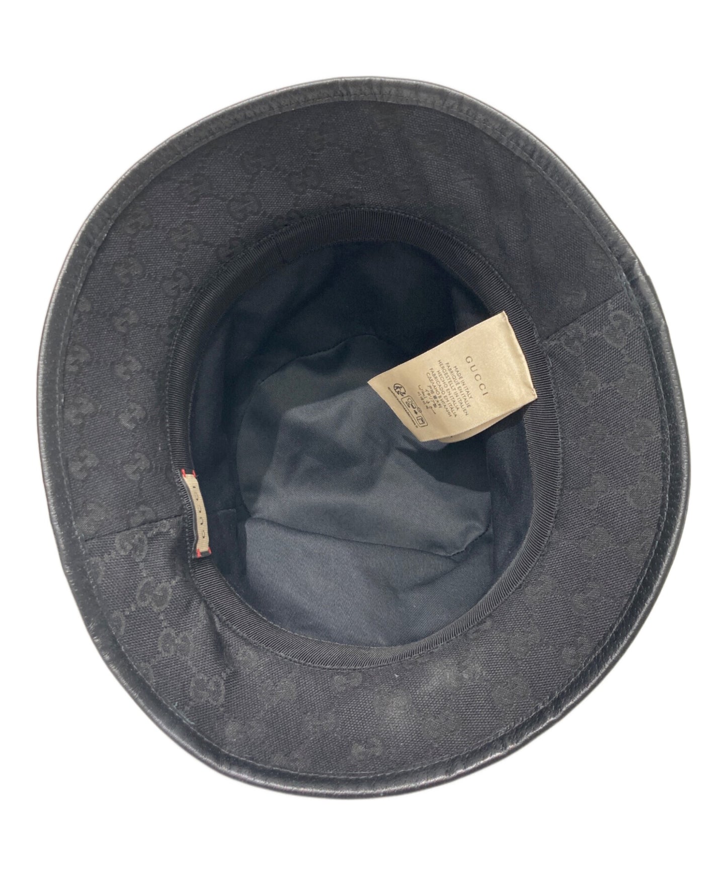 [Pre-owned] GUCCI GG Canvas Bucket Hat with Double G 576587