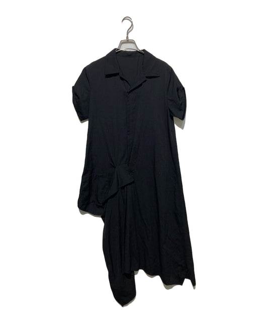[Pre-owned] YOHJI YAMAMOTO GABARDINE R DRAPED SHIRT DRESS FP-D62-100