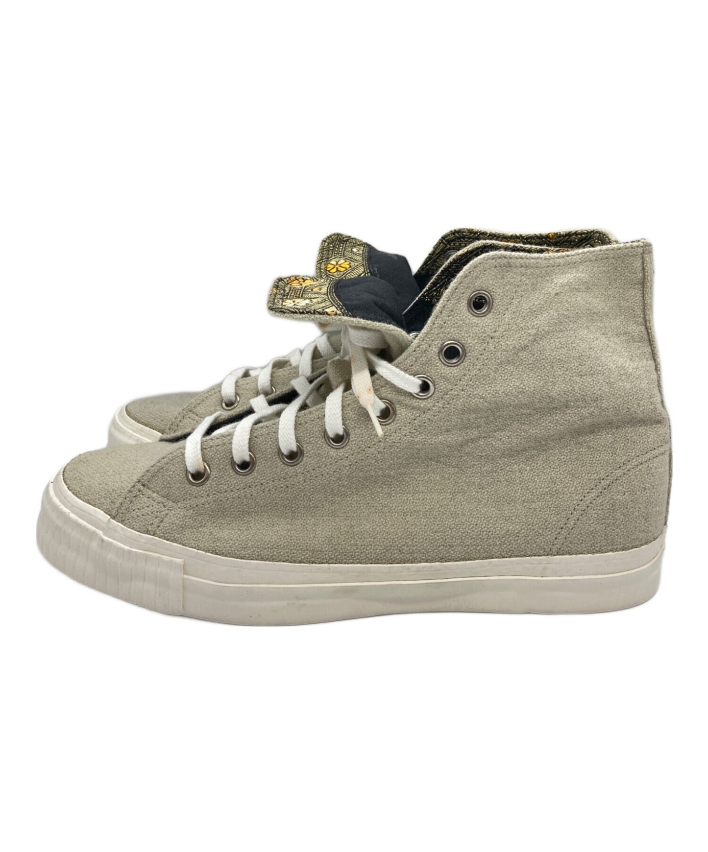 [Pre-owned] Yohji Yamamoto pour homme Rokumeikan period wool tweed high-cut sneakers HE-E08-175