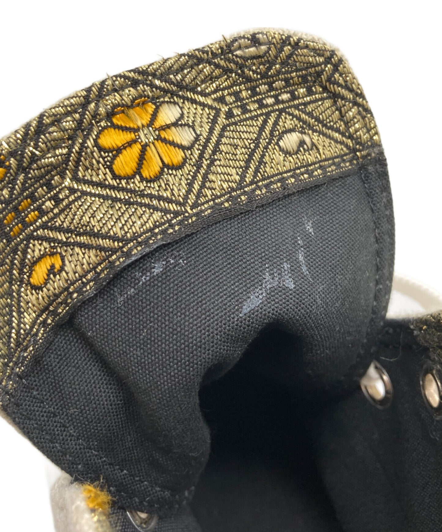 [Pre-owned] Yohji Yamamoto pour homme Rokumeikan period wool tweed high-cut sneakers HE-E08-175