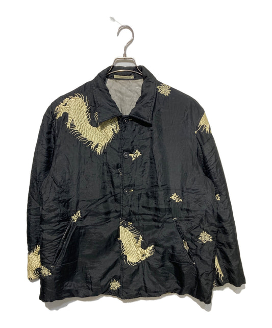 [Pre-owned] Yohji Yamamoto pour homme 93AW Flower-and-dragon-pattern embroidered silk jacket HP-Y10-410