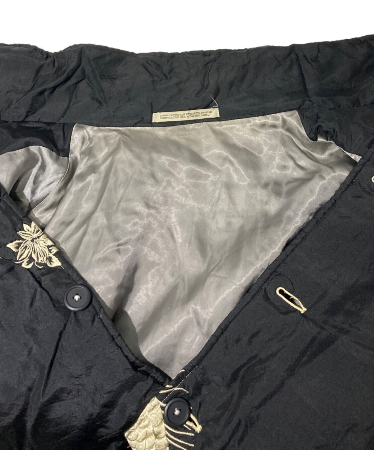 [Pre-owned] Yohji Yamamoto pour homme 93AW Flower-and-dragon-pattern embroidered silk jacket HP-Y10-410