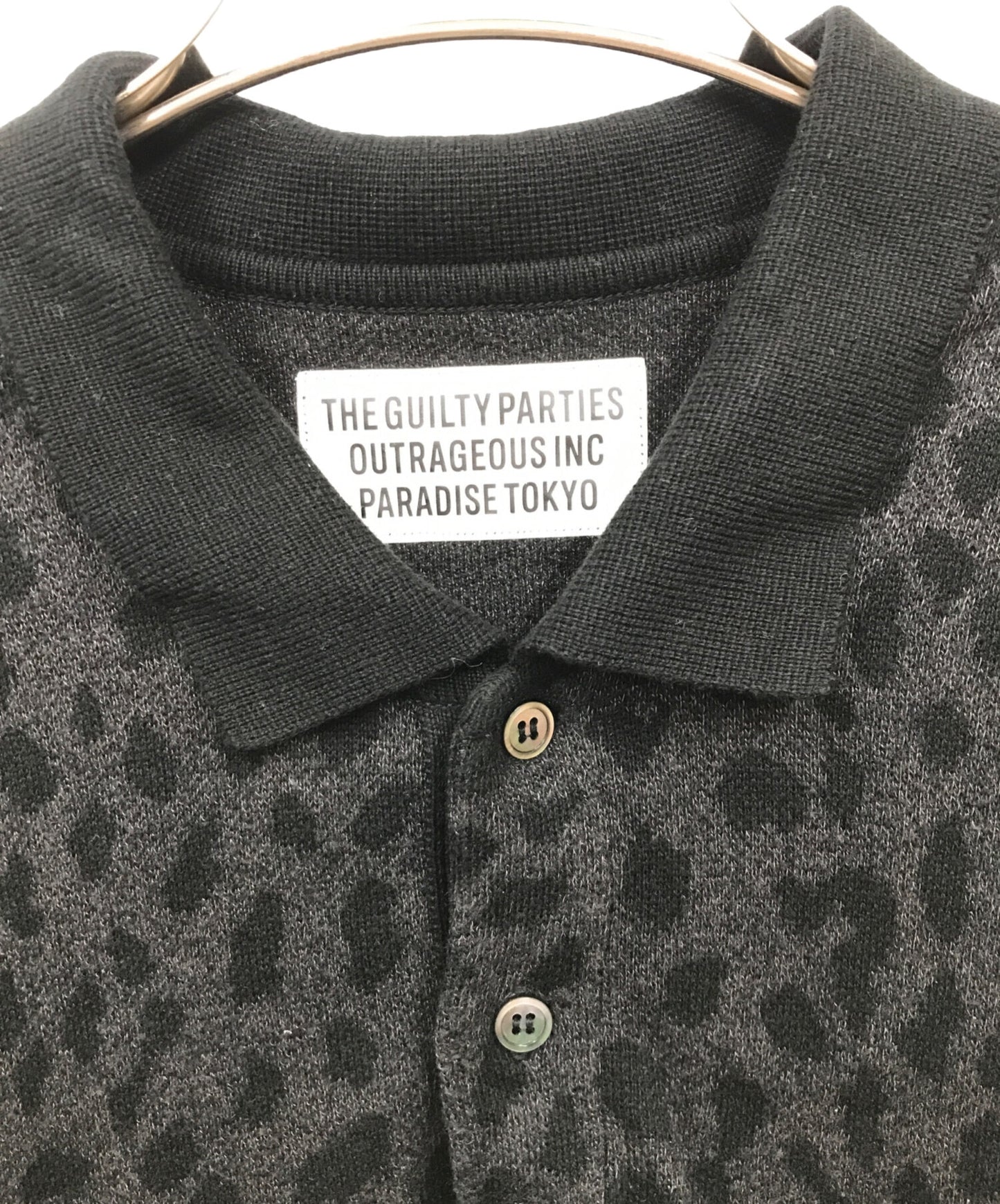 [Pre-owned] WACKO MARIA Leopard Knit Polo Shirt