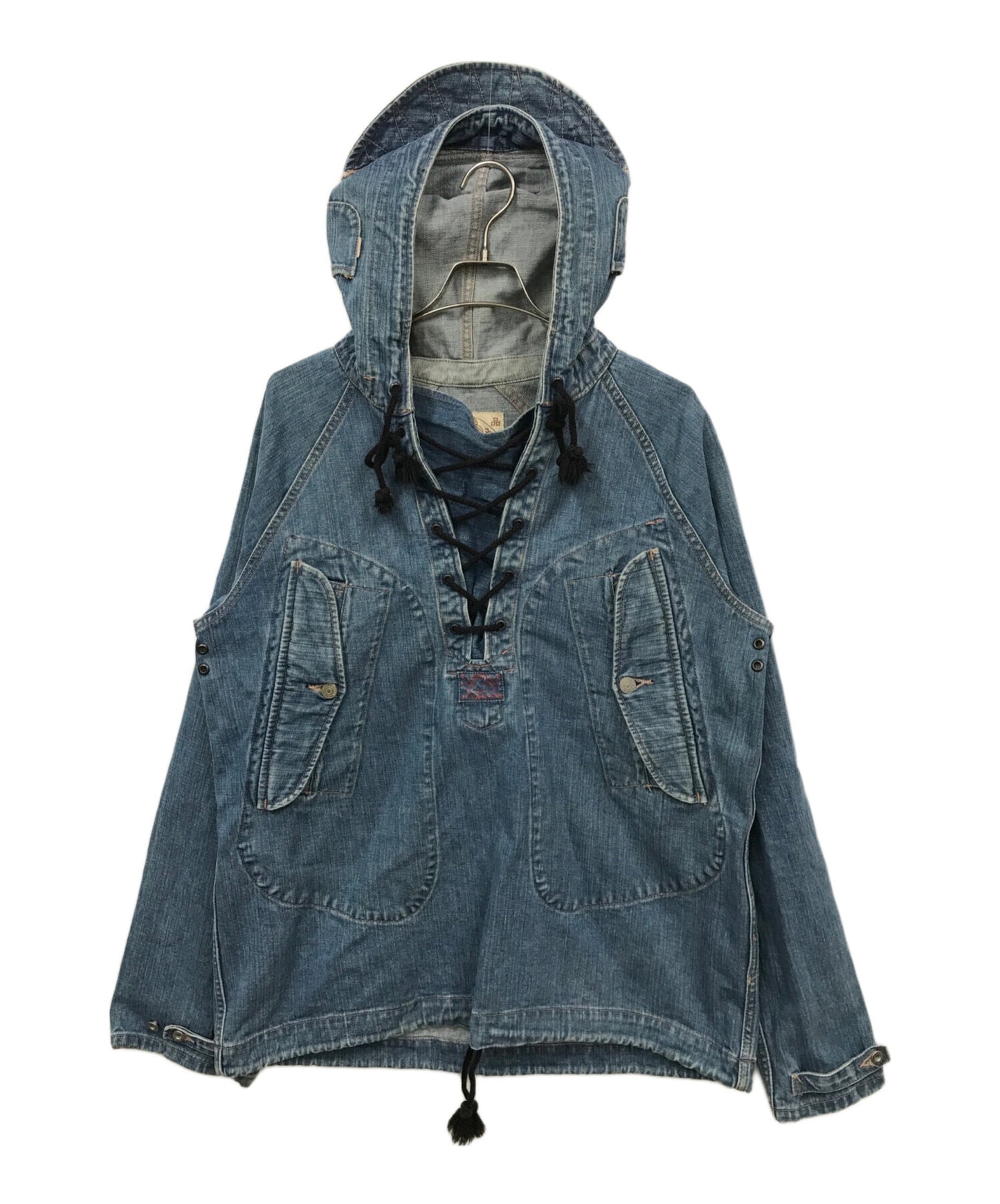 [Pre-owned] EVISU lace up denim parka