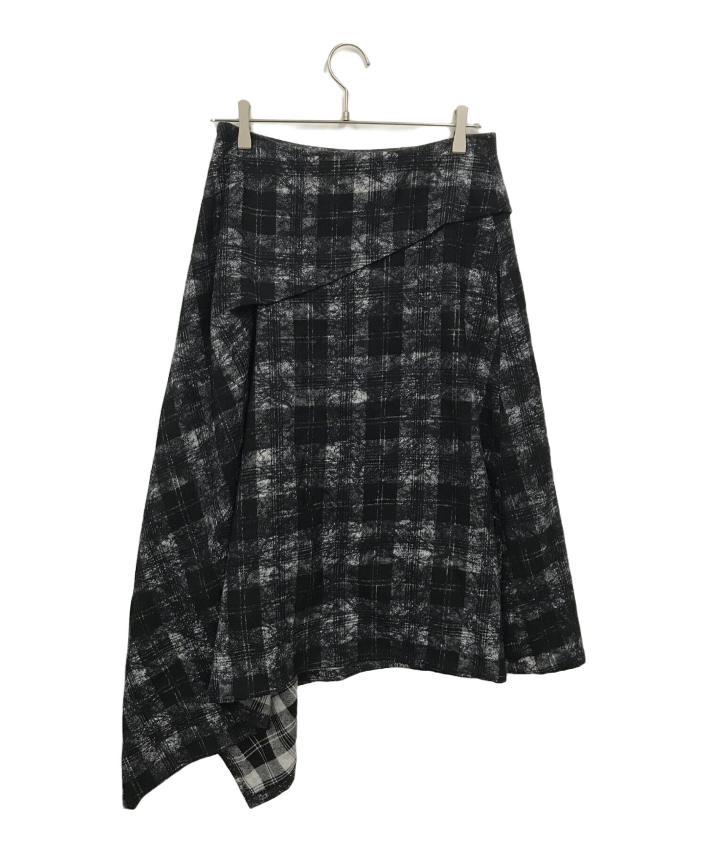 [Pre-owned] Y's asymmetry check skirt YX-S15-112