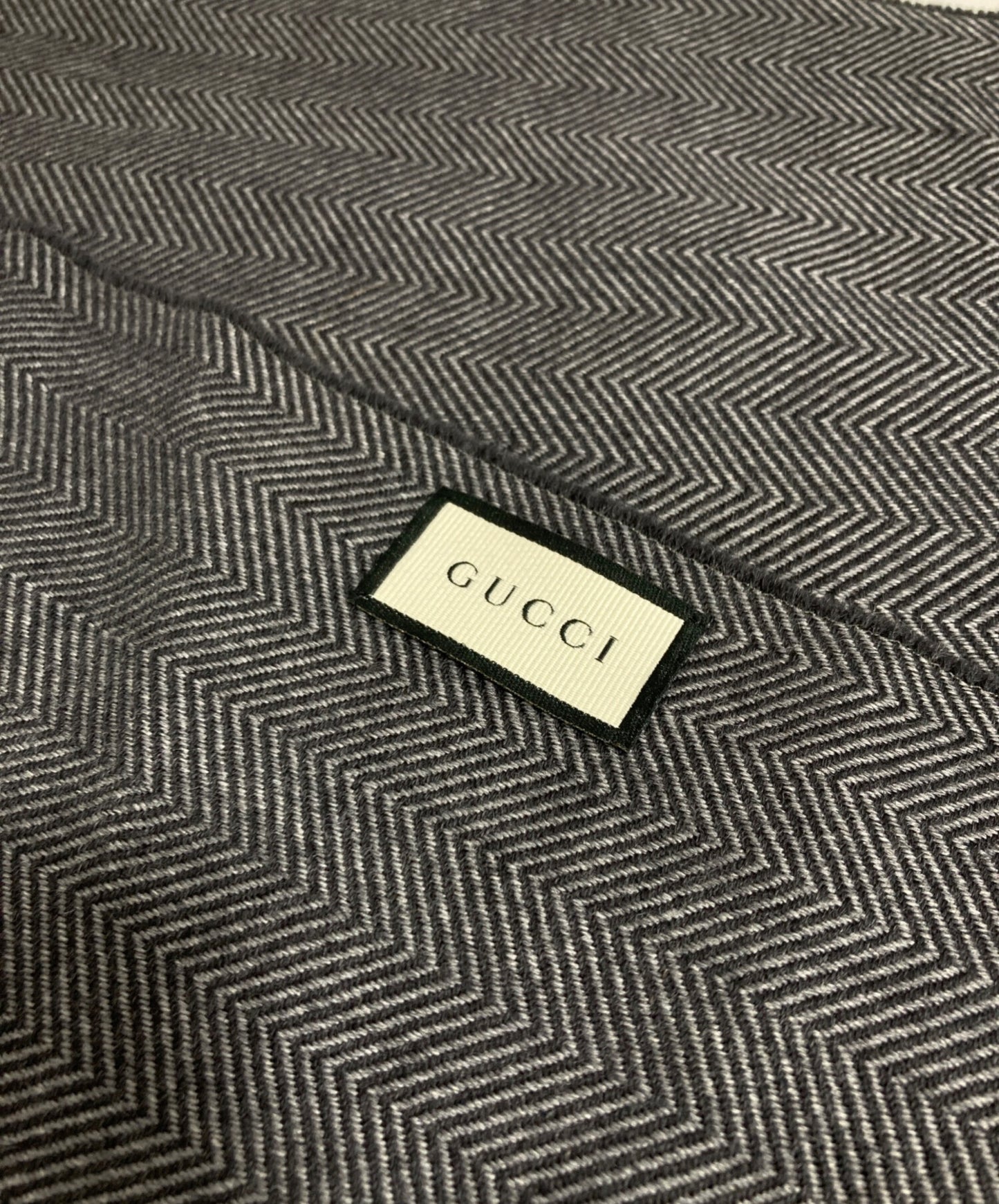 [Pre-owned] GUCCI Sherri line and herringbone stole