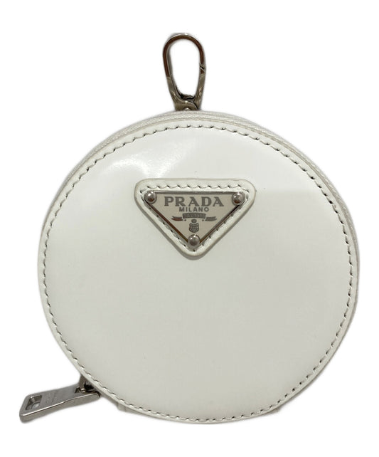 [Pre-owned] PRADA Brushed leather round mini pouch 1TL431