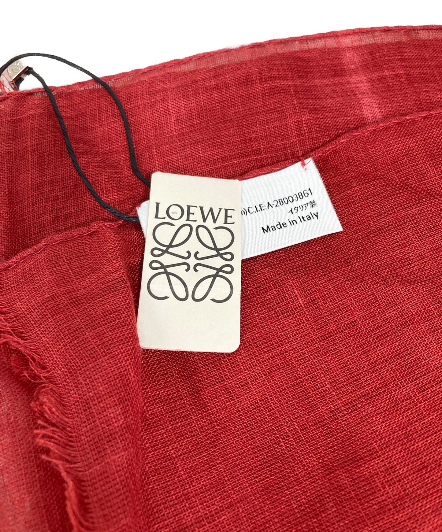 [Pre-owned] LOEWE Linen silk scarf 28003861