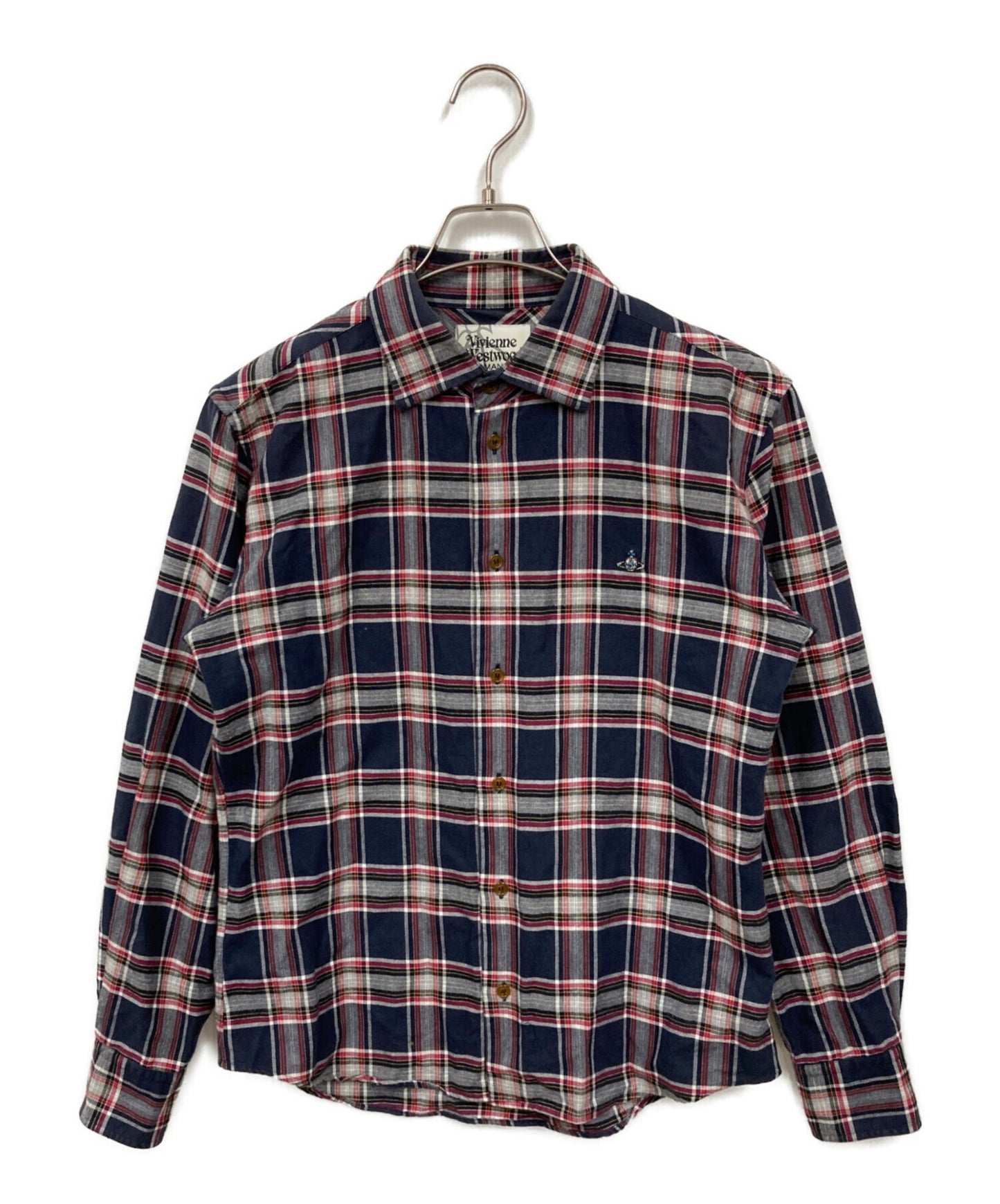 [Pre-owned] Vivienne Westwood man Orb Design Checkered Shirt