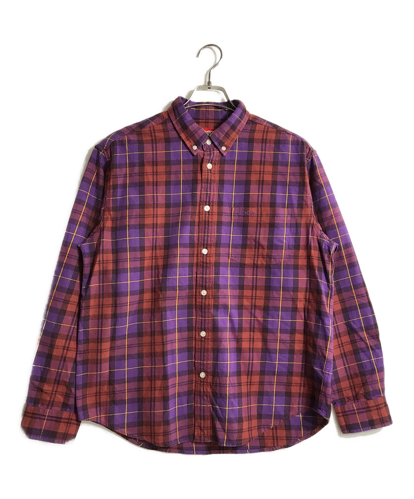 [Pre-owned] SUPREME 24FW plaid flannel shirt
