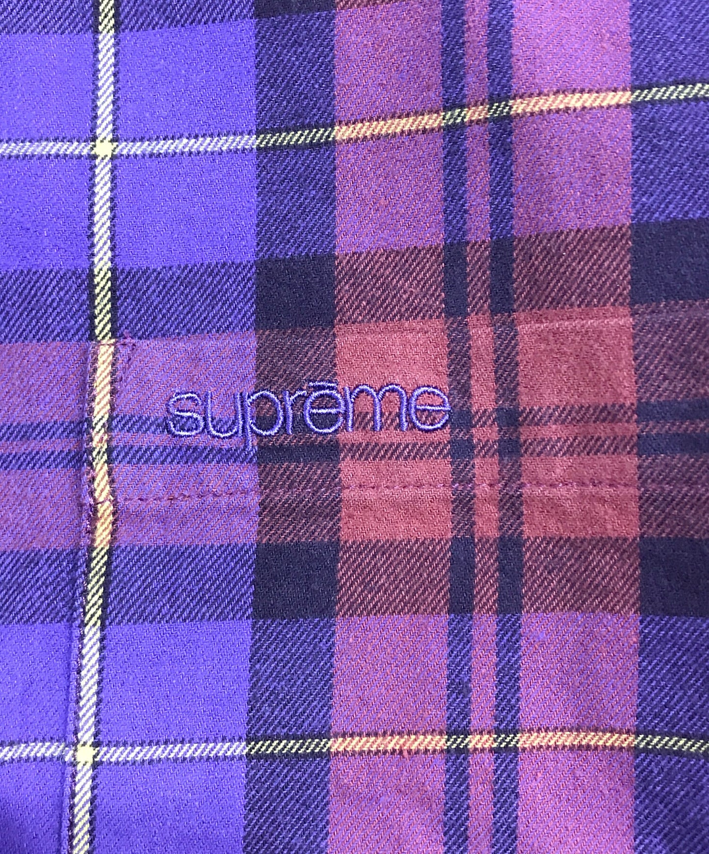 [Pre-owned] SUPREME 24FW plaid flannel shirt