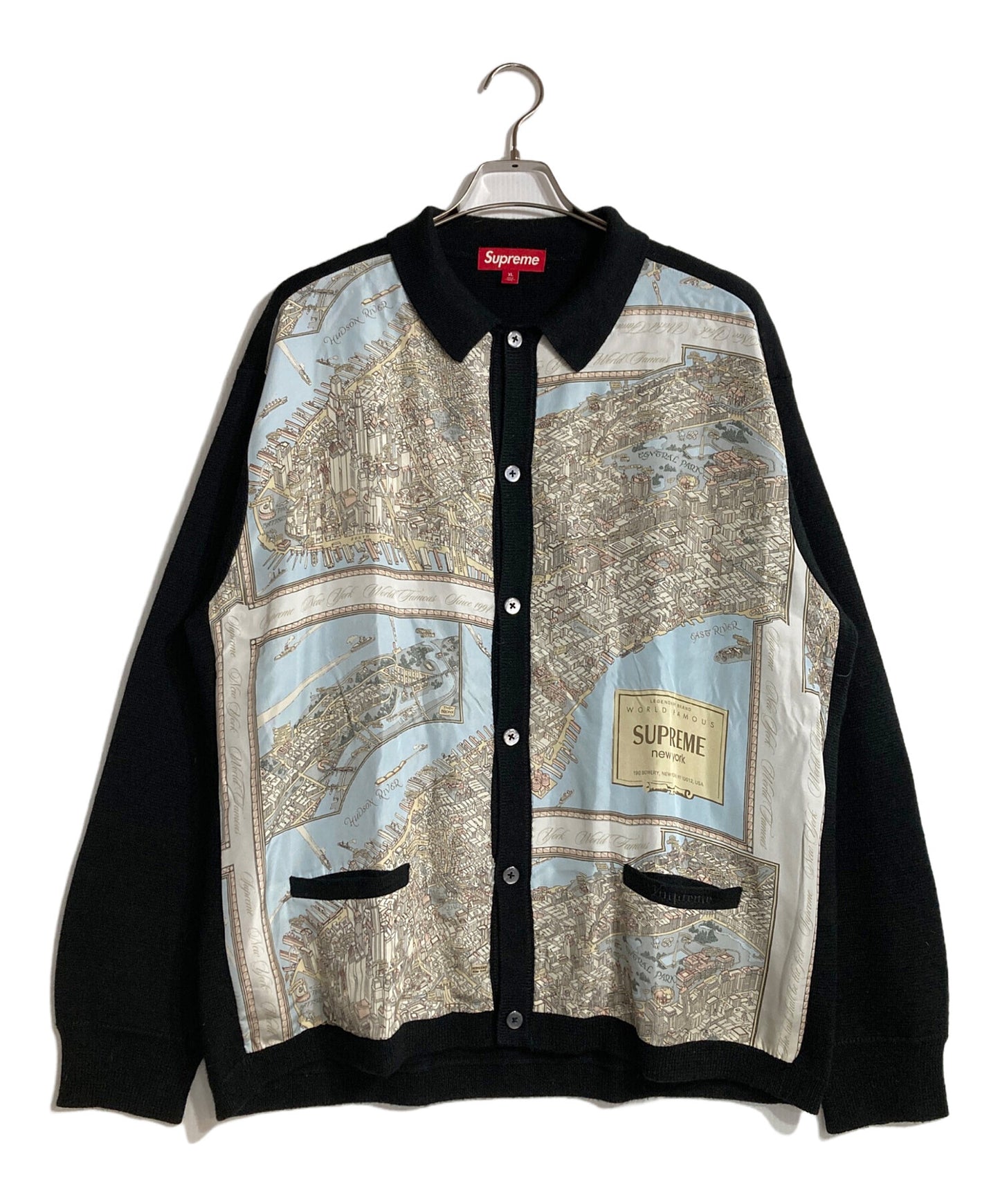 [Pre-owned] SUPREME 23AW Silk Map Cardigan