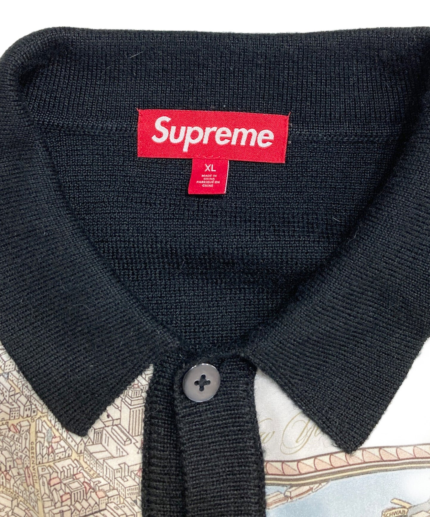 [Pre-owned] SUPREME 23AW Silk Map Cardigan