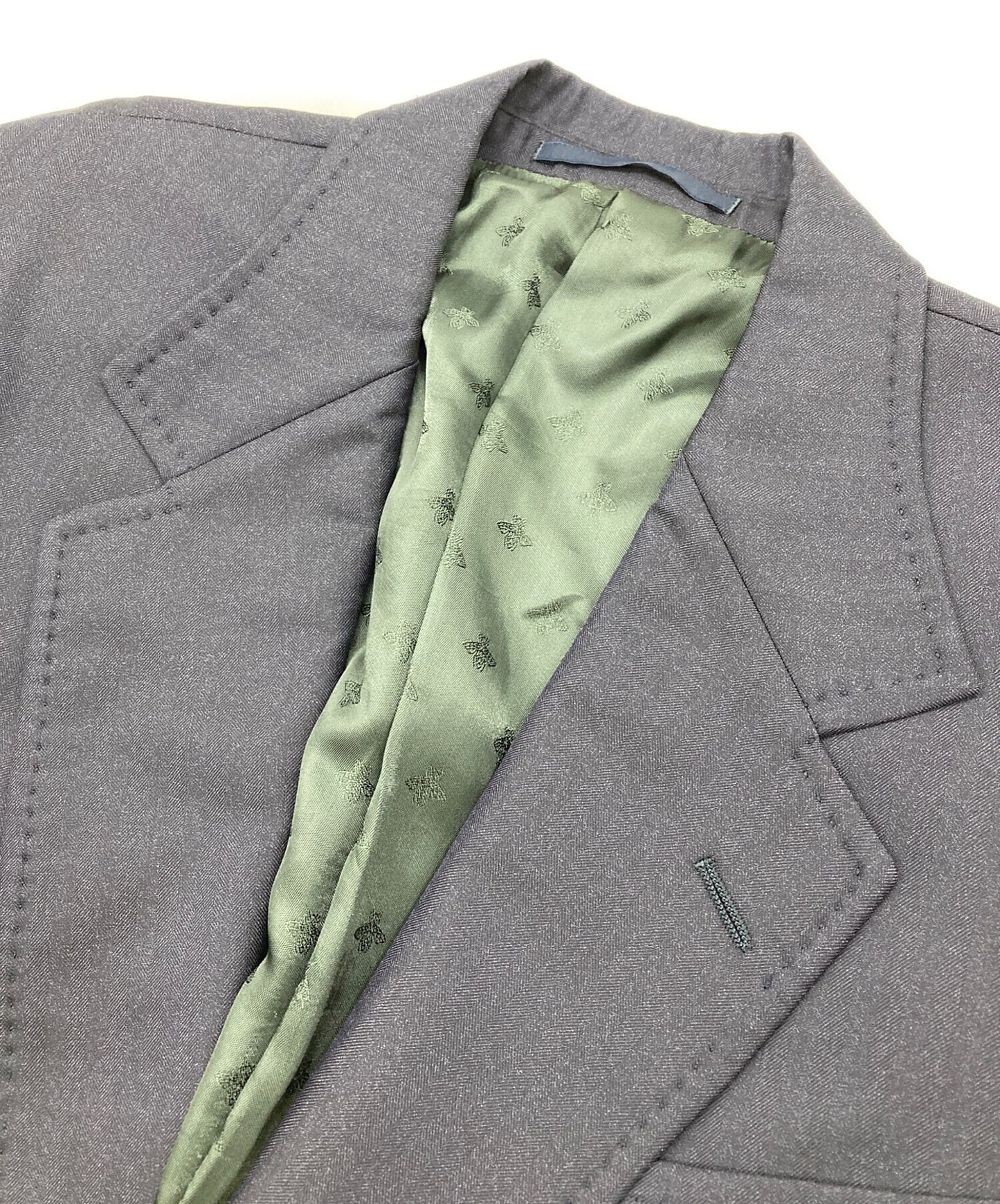 [Pre-owned] GUCCI Wool Silk 2B Tailored Jacket 406130 Z421C