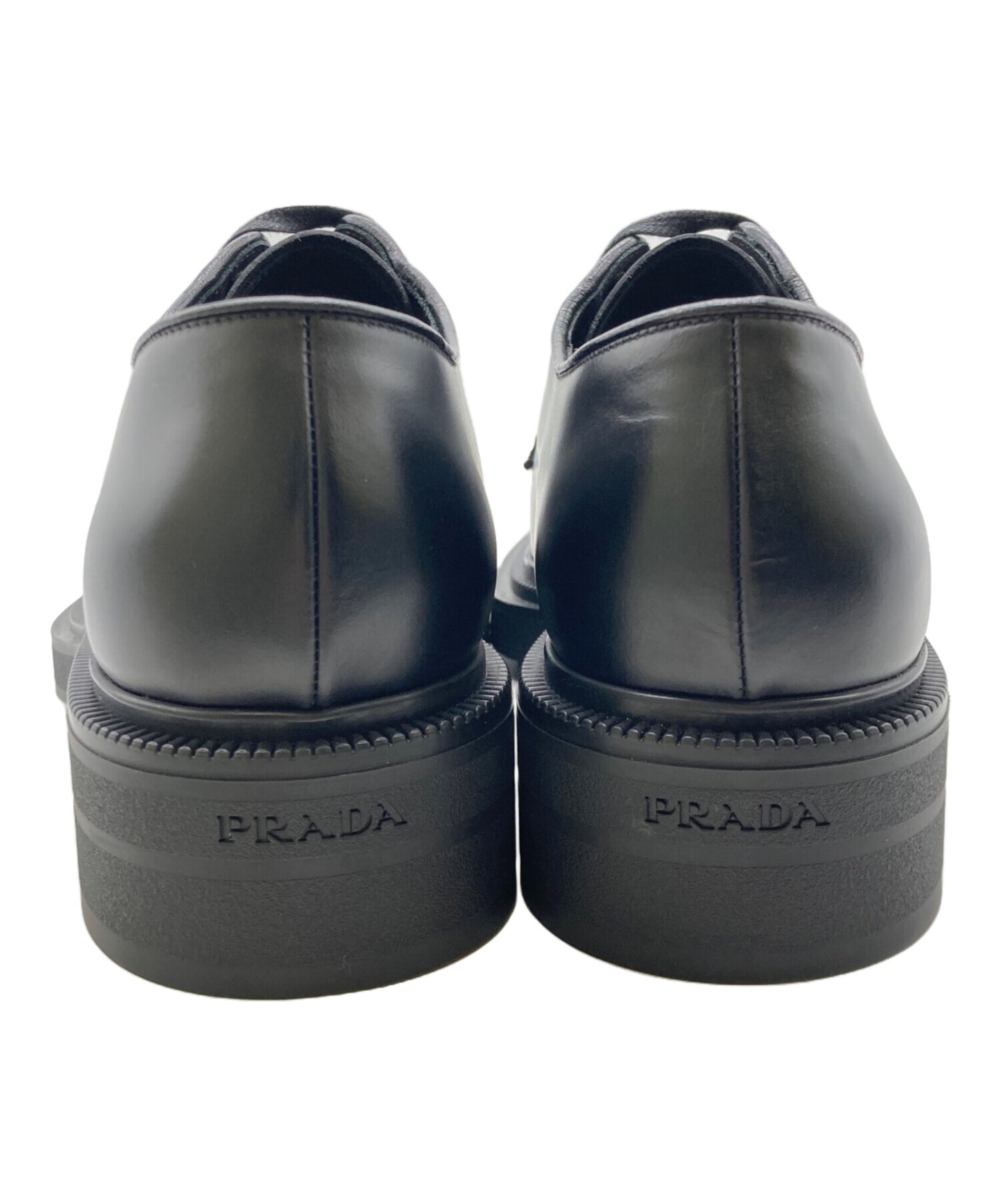 [Pre-owned] PRADA Brushed Leather Low Cut Derby Shoes 2EE404