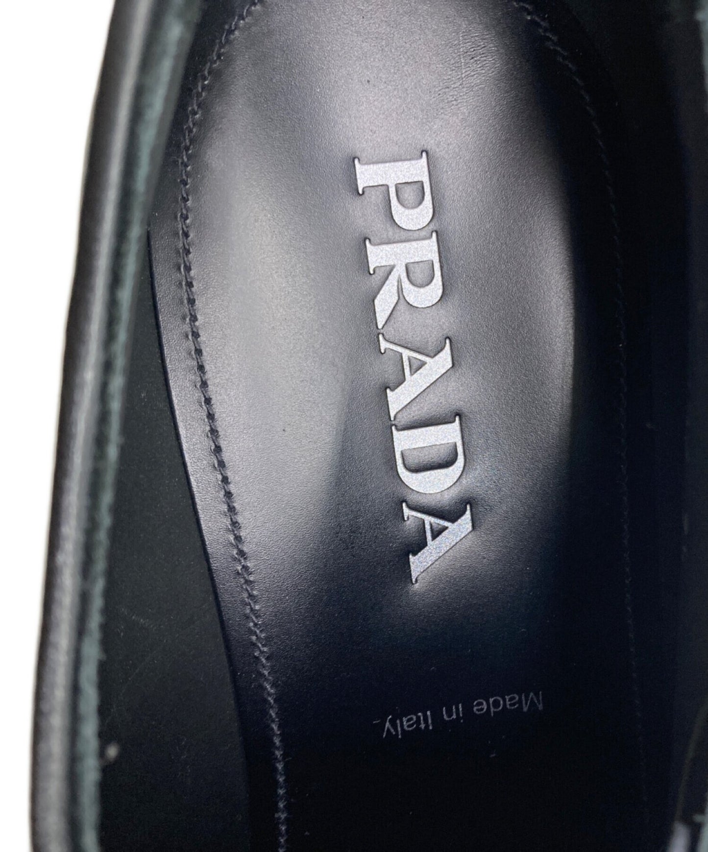 [Pre-owned] PRADA Brushed Leather Low Cut Derby Shoes 2EE404