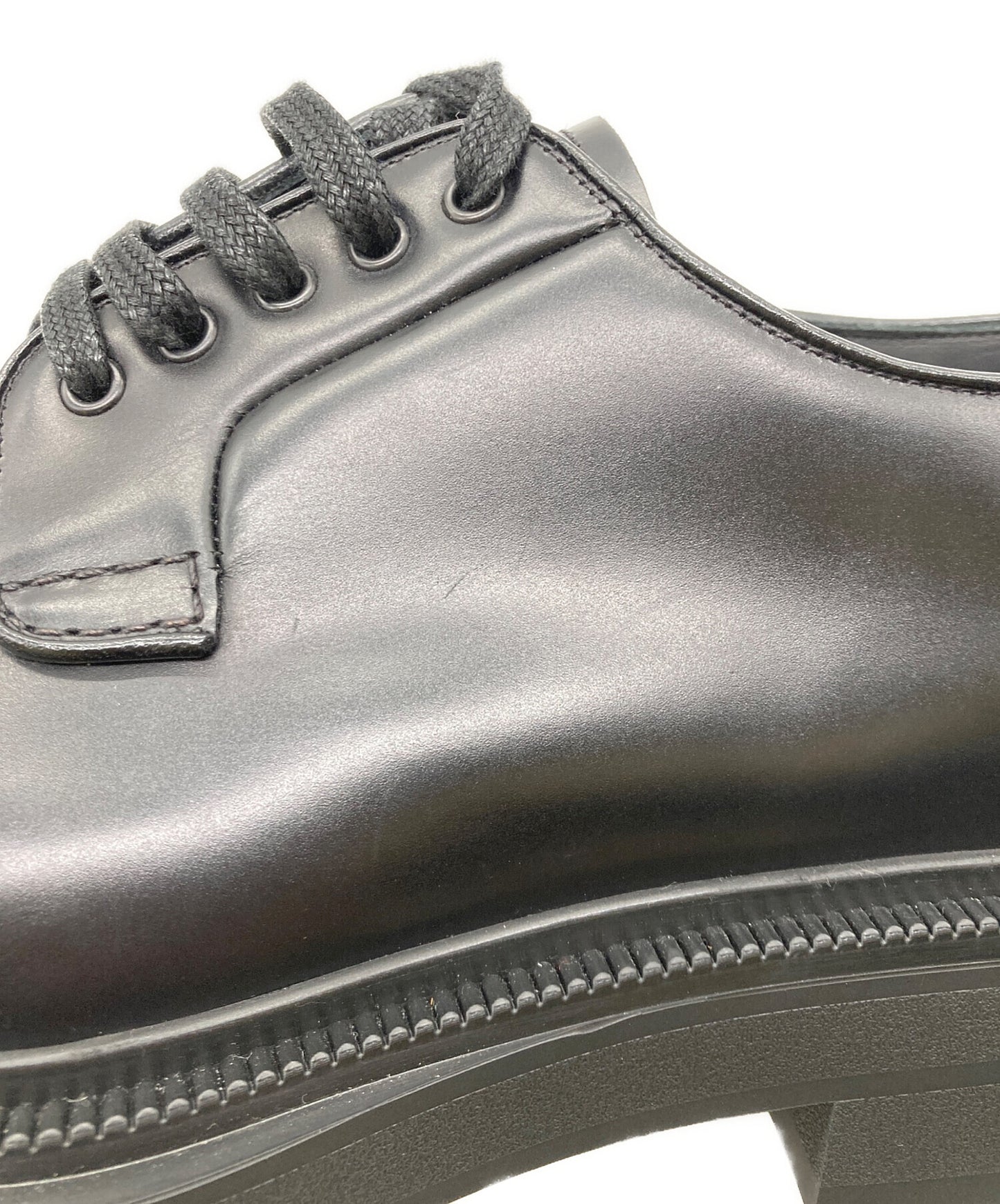 [Pre-owned] PRADA Brushed Leather Low Cut Derby Shoes 2EE404